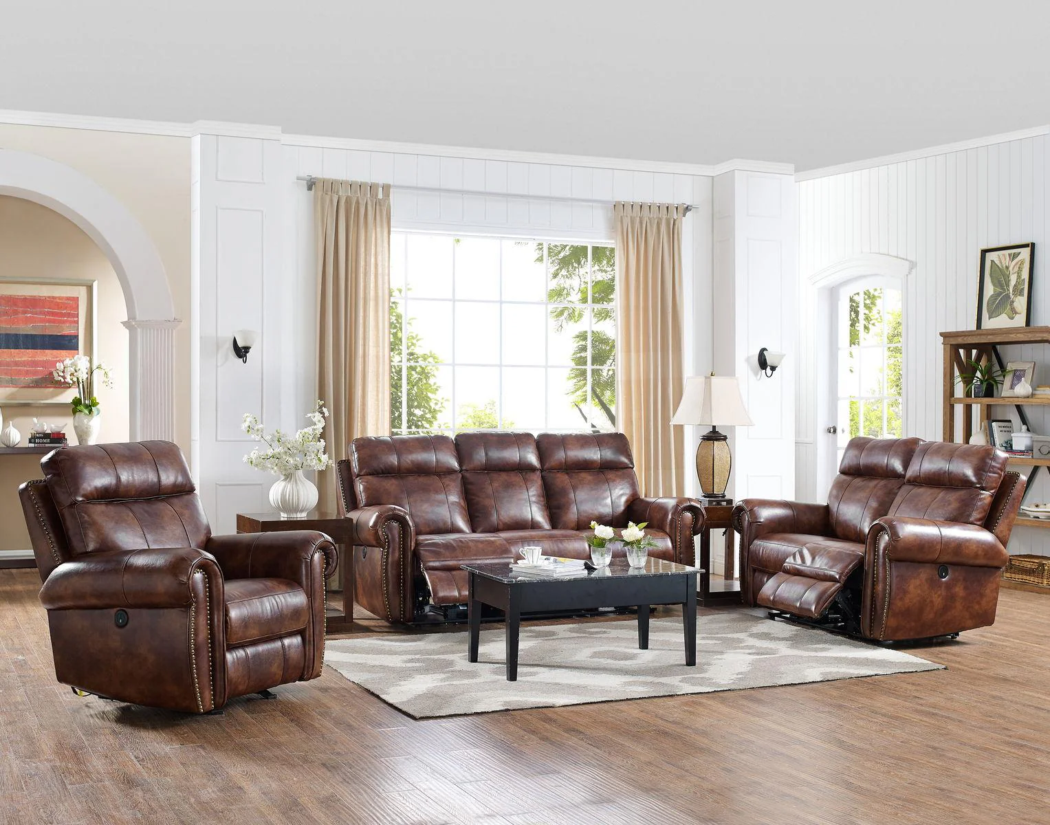 New Classic Roycroft Power Glider Recliner in Pecan - Image 3