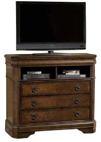 New Classic Sheridan Media Chest in Burnished Cherry Finish - Image 3