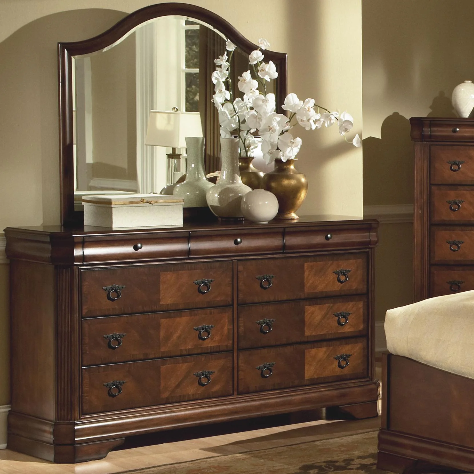 New Classic Sheridan Mirror in Burnished Cherry - Image 2