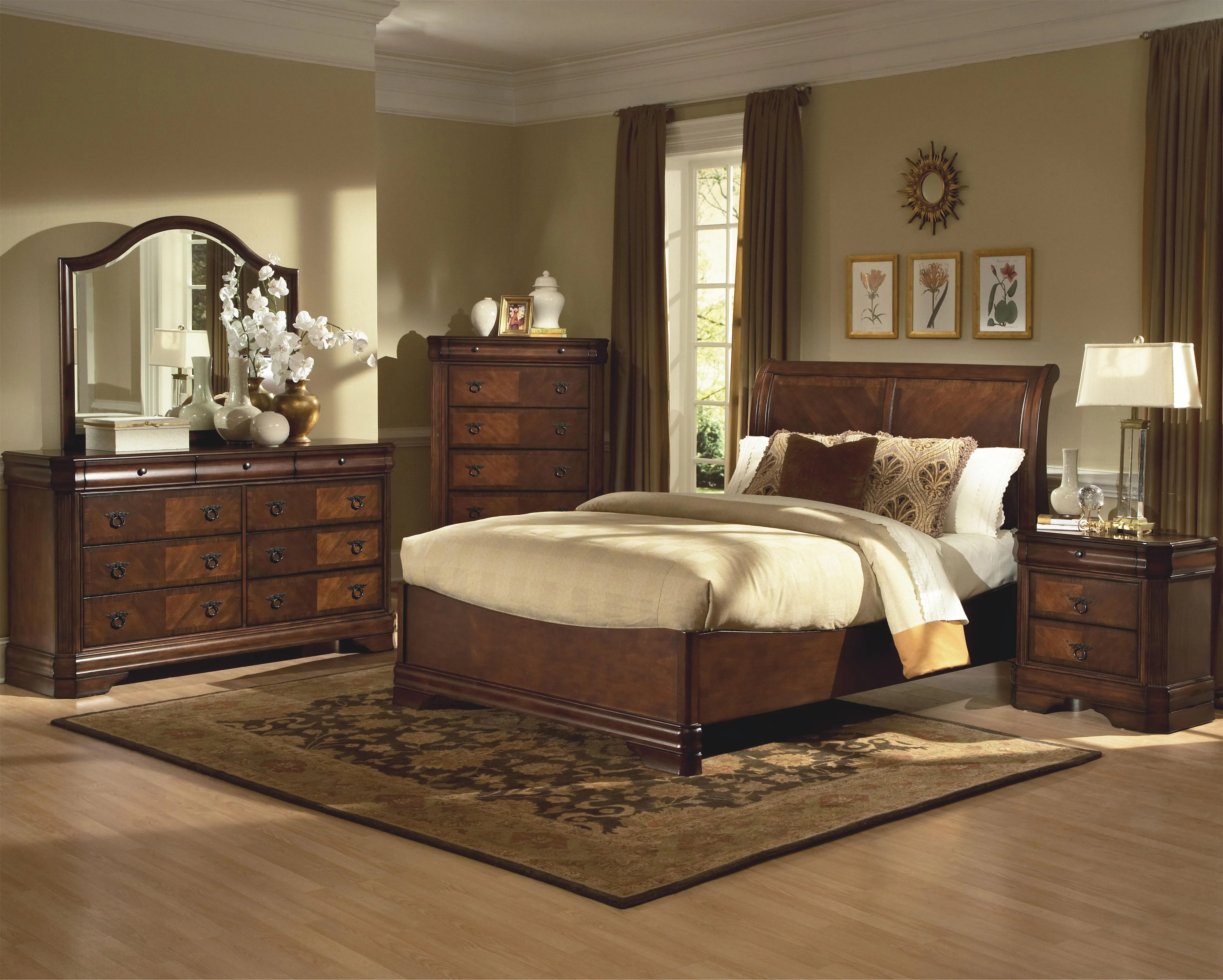 New Classic Sheridan Queen Sleigh Bed in Burnished Cherry - Image 2