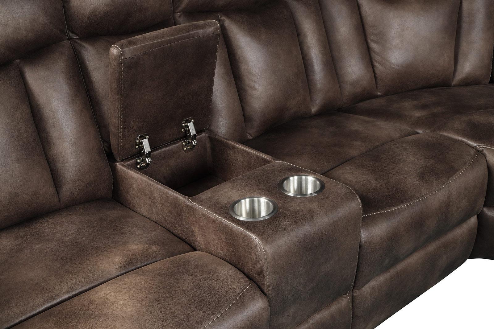 New Classic Stewart Power Sectional Living Room Set in Adobe - Image 3