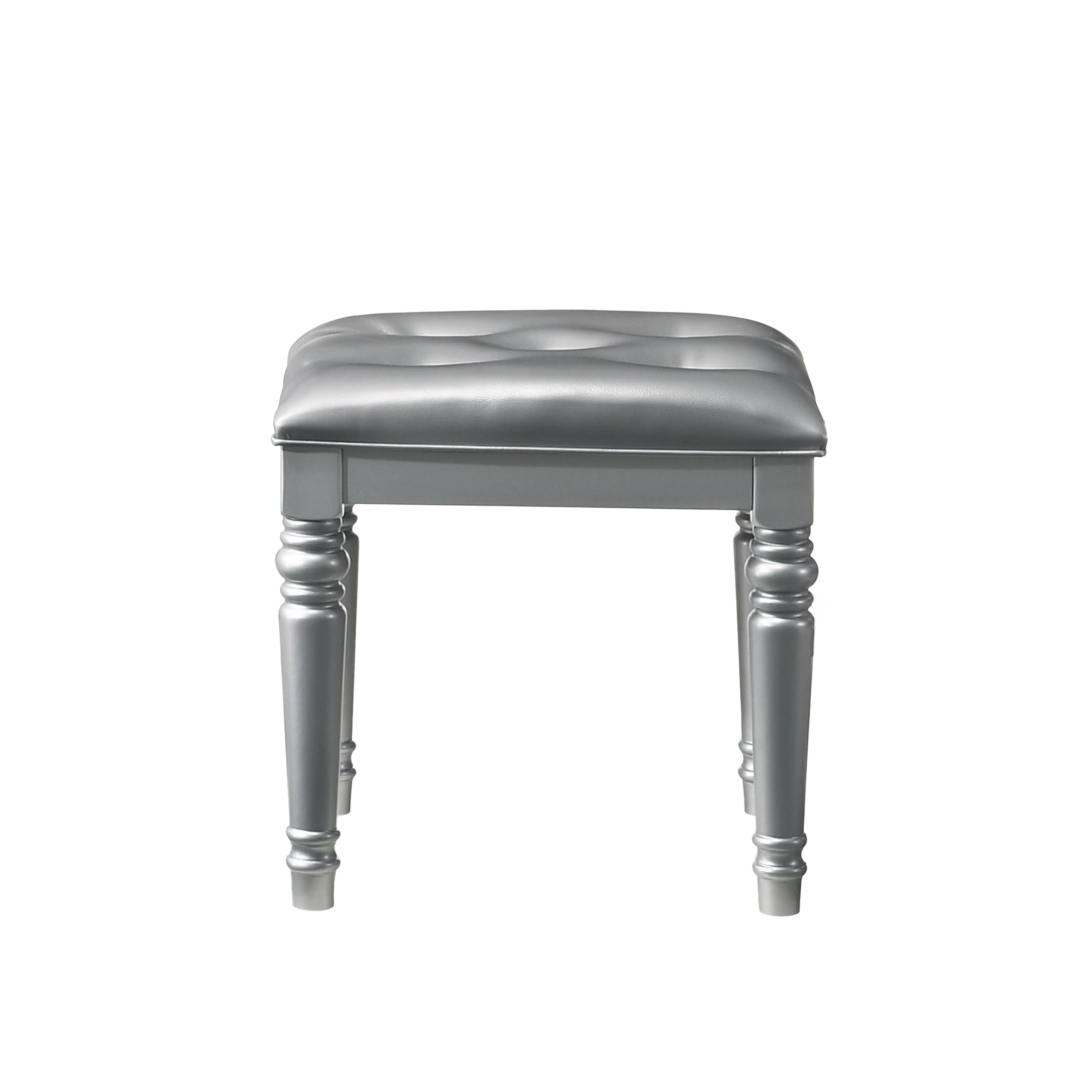 Valentino Dressing Table Stool-Silver - Image 2