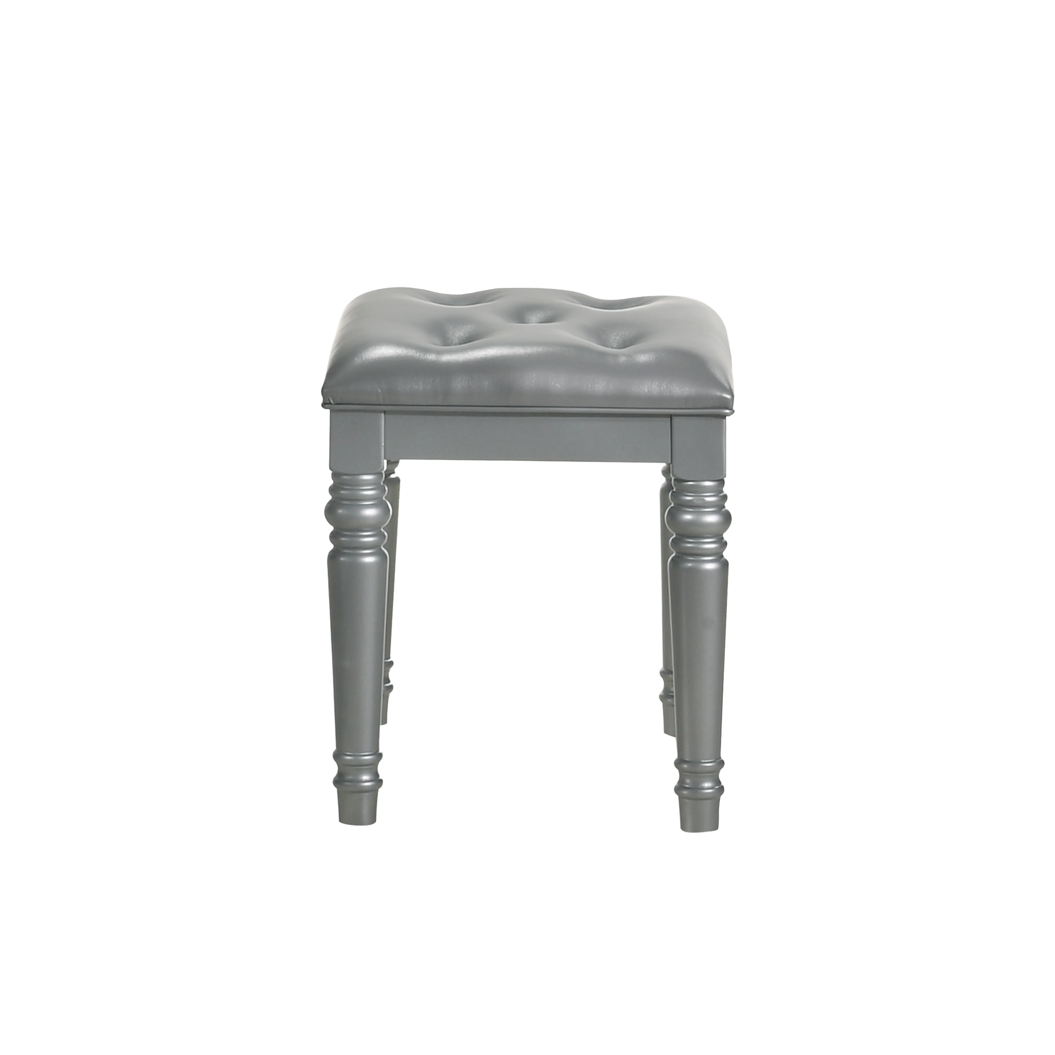 Valentino Dressing Table Stool-Silver - Image 3