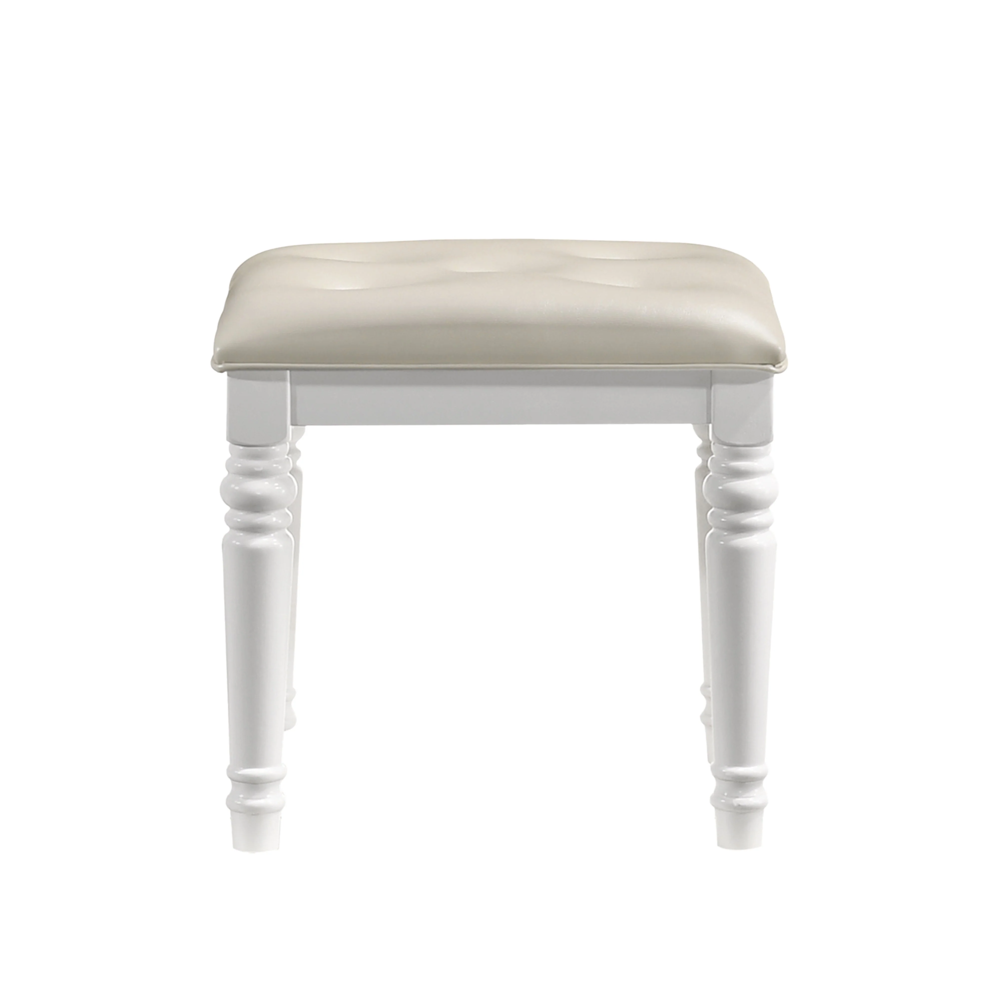 Valentino Dressing Table Stool-White - Image 2