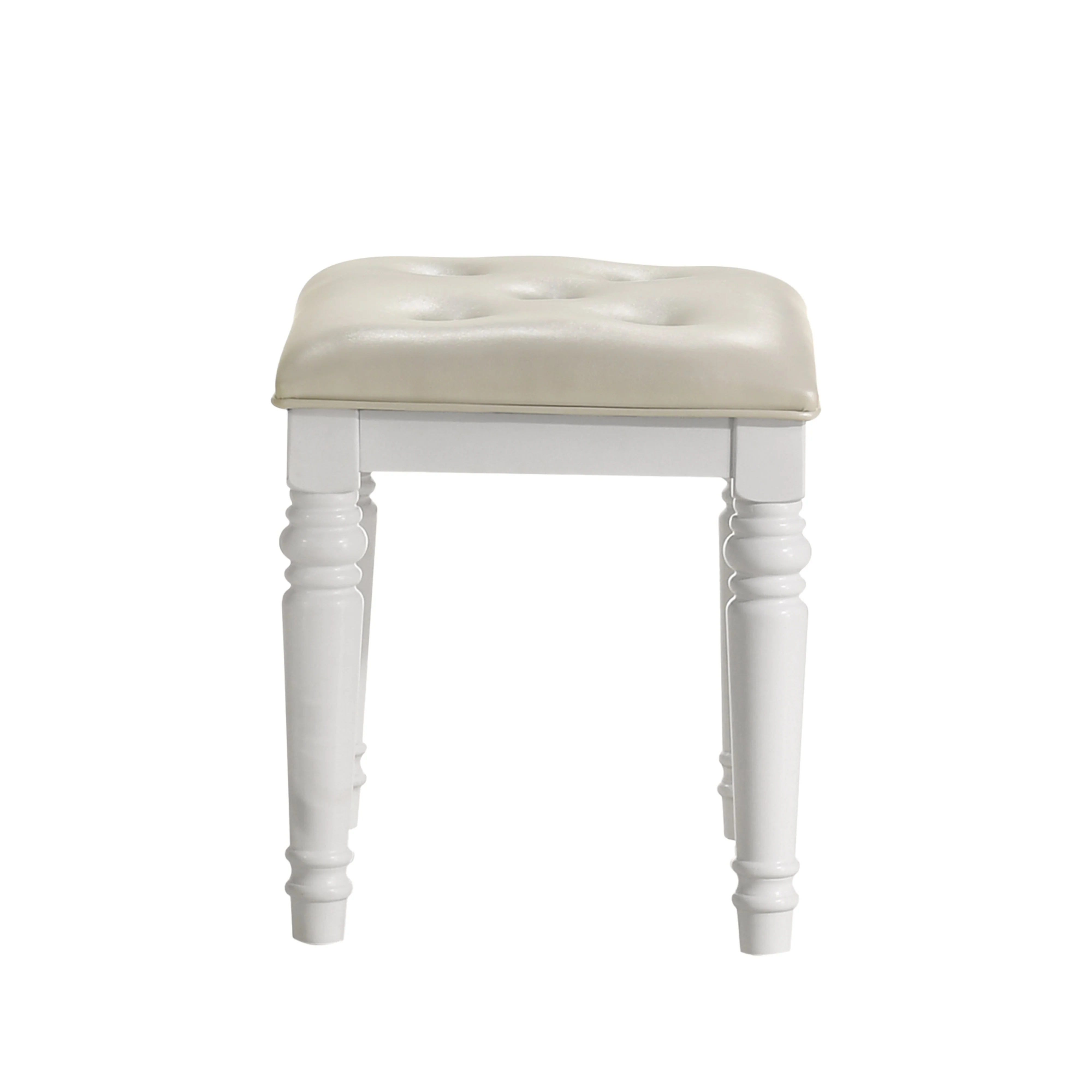 Valentino Dressing Table Stool-White - Image 3