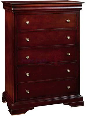 New Classic Versaille 5 Drawer Lift Top Chest in Bordeaux - Image 3