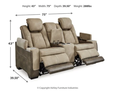 Next-Gen DuraPella Power Reclining Loveseat with Console - Image 34