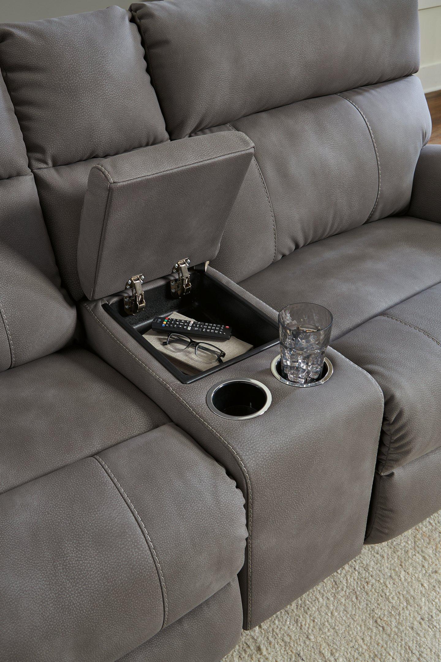 Next-Gen DuraPella Power Reclining Sectional Loveseat with Console - Image 12