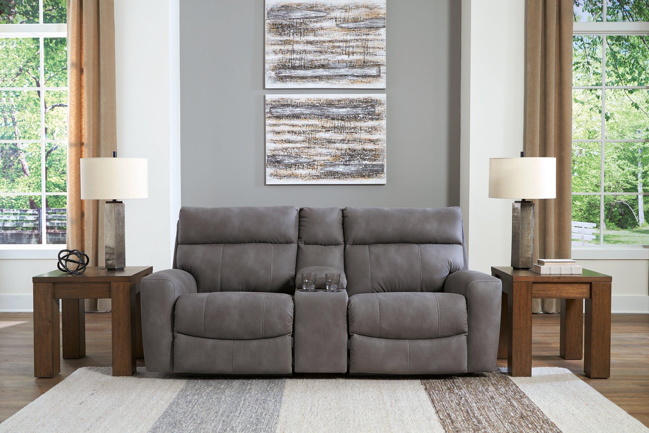 Next-Gen DuraPella Power Reclining Sectional Loveseat with Console - Image 8