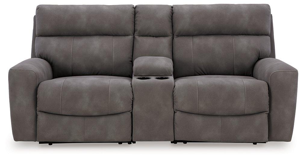 Next-Gen DuraPella Power Reclining Sectional Loveseat with Console - Image 9