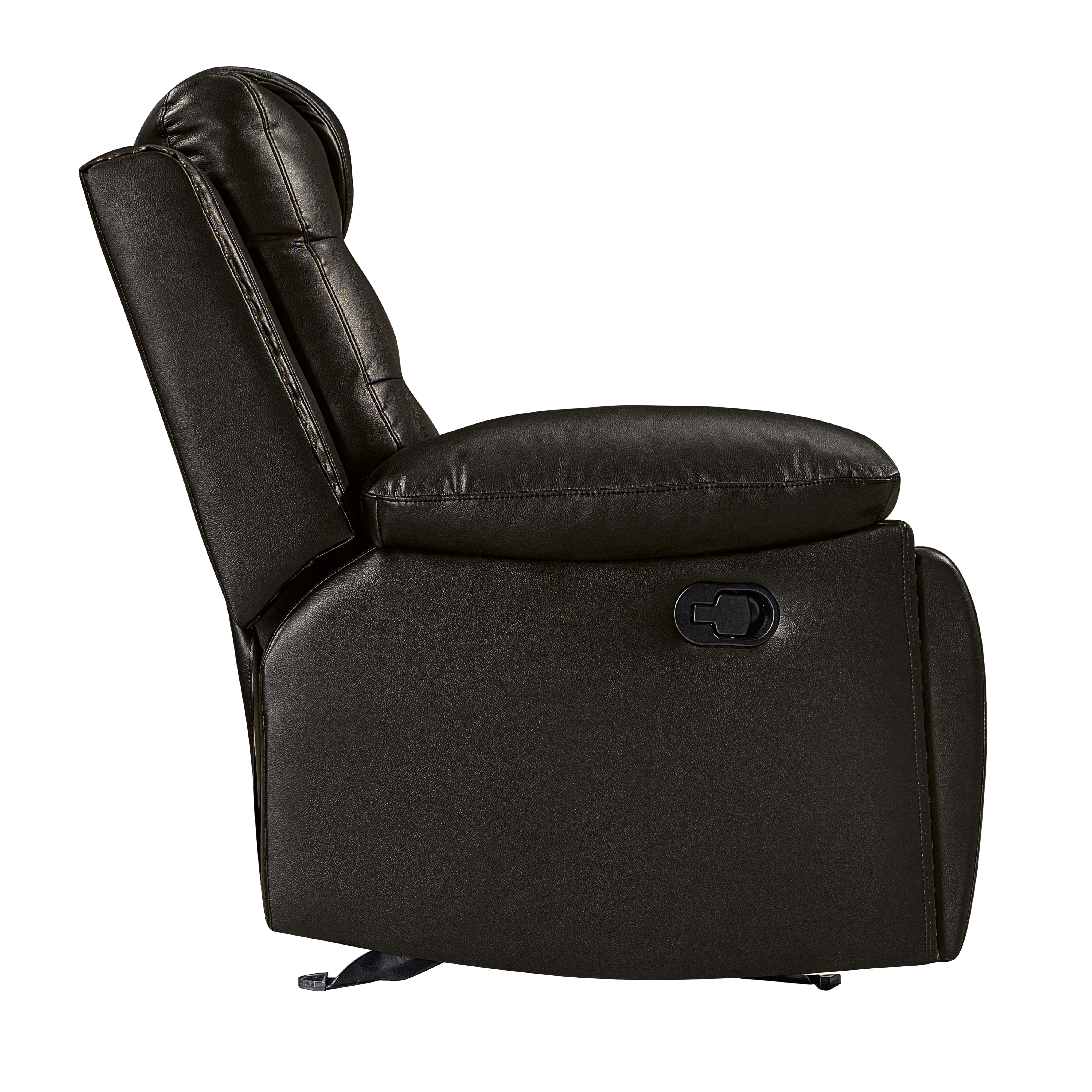 Nikko Console Loveseat W/ Dual Recliners-Brown - Image 4