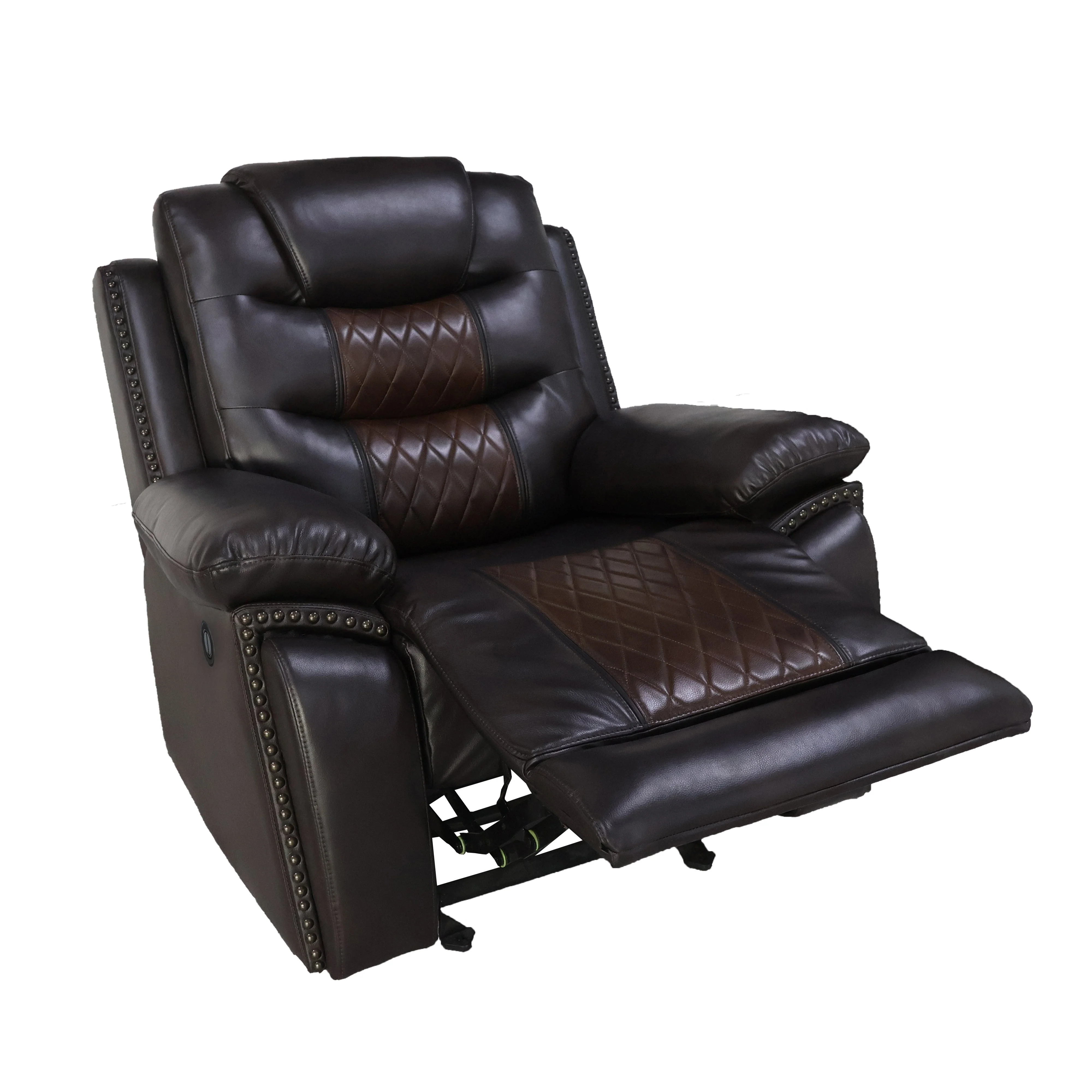 Nikko Glider Recliner W/Pwr Fr-Brown - Image 3