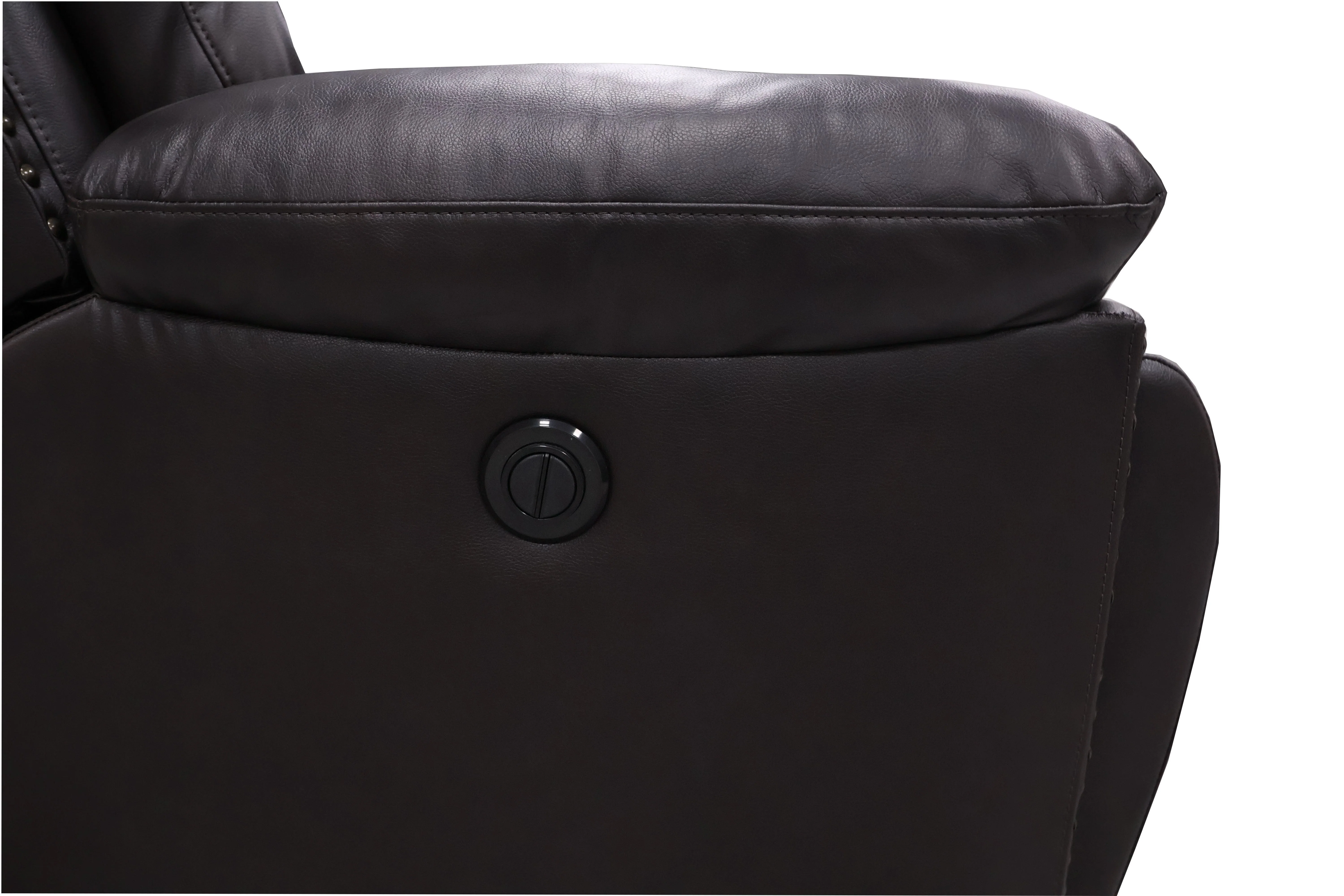 Nikko Glider Recliner W/Pwr Fr-Brown - Image 4