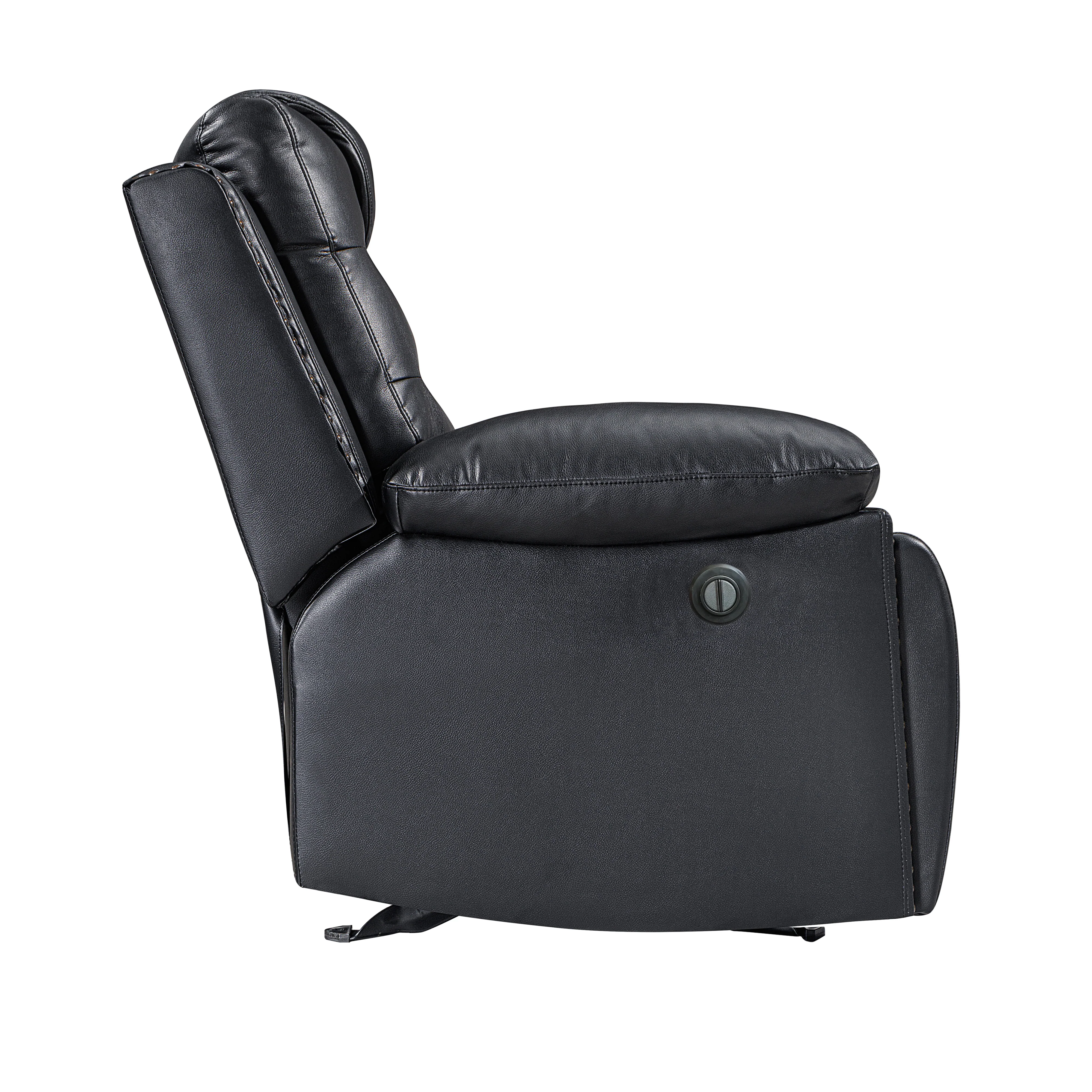 Nikko Sofa W/Pwr Fr-Black/Gray - Image 4