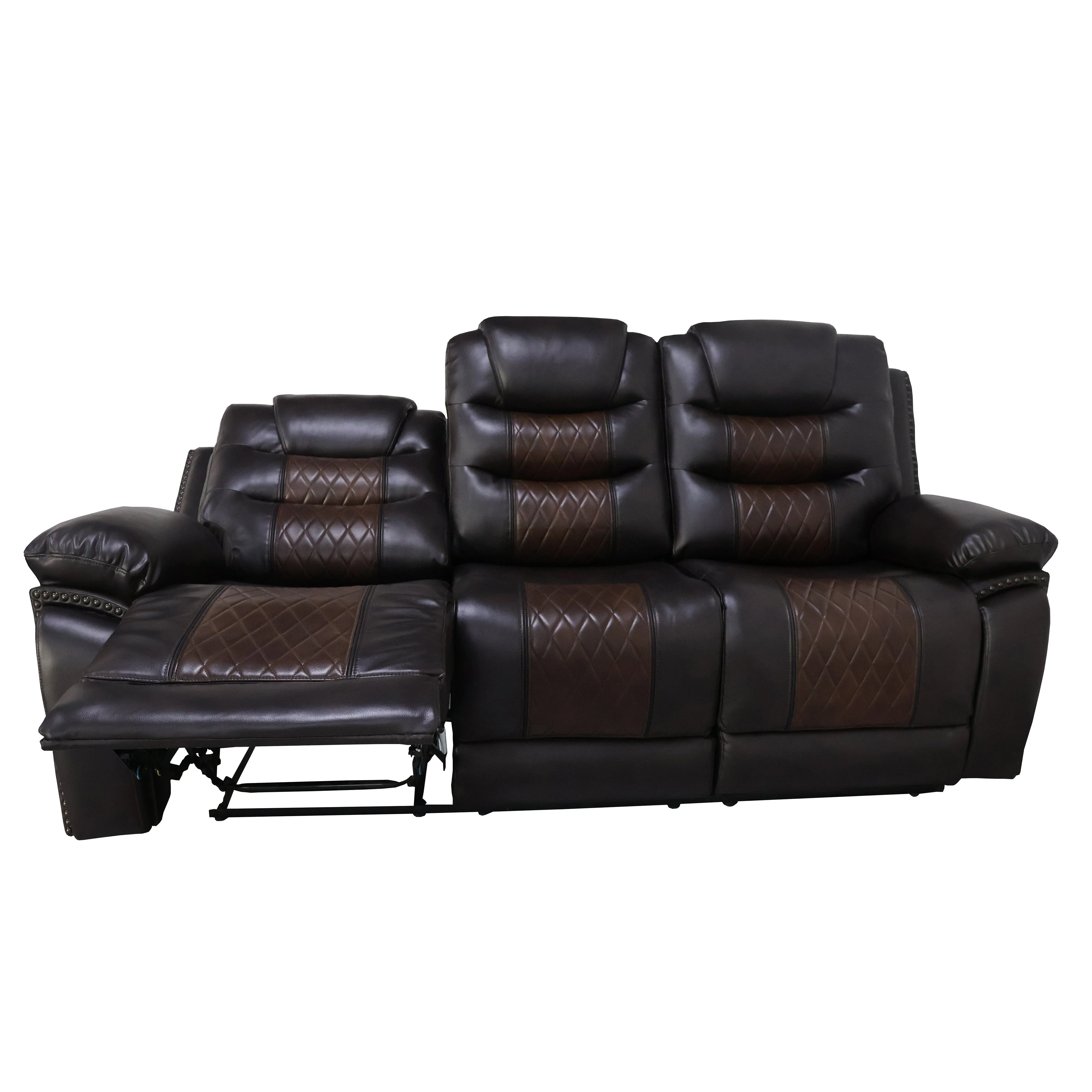 Nikko Sofa W/Pwr Fr-Brown - Image 3