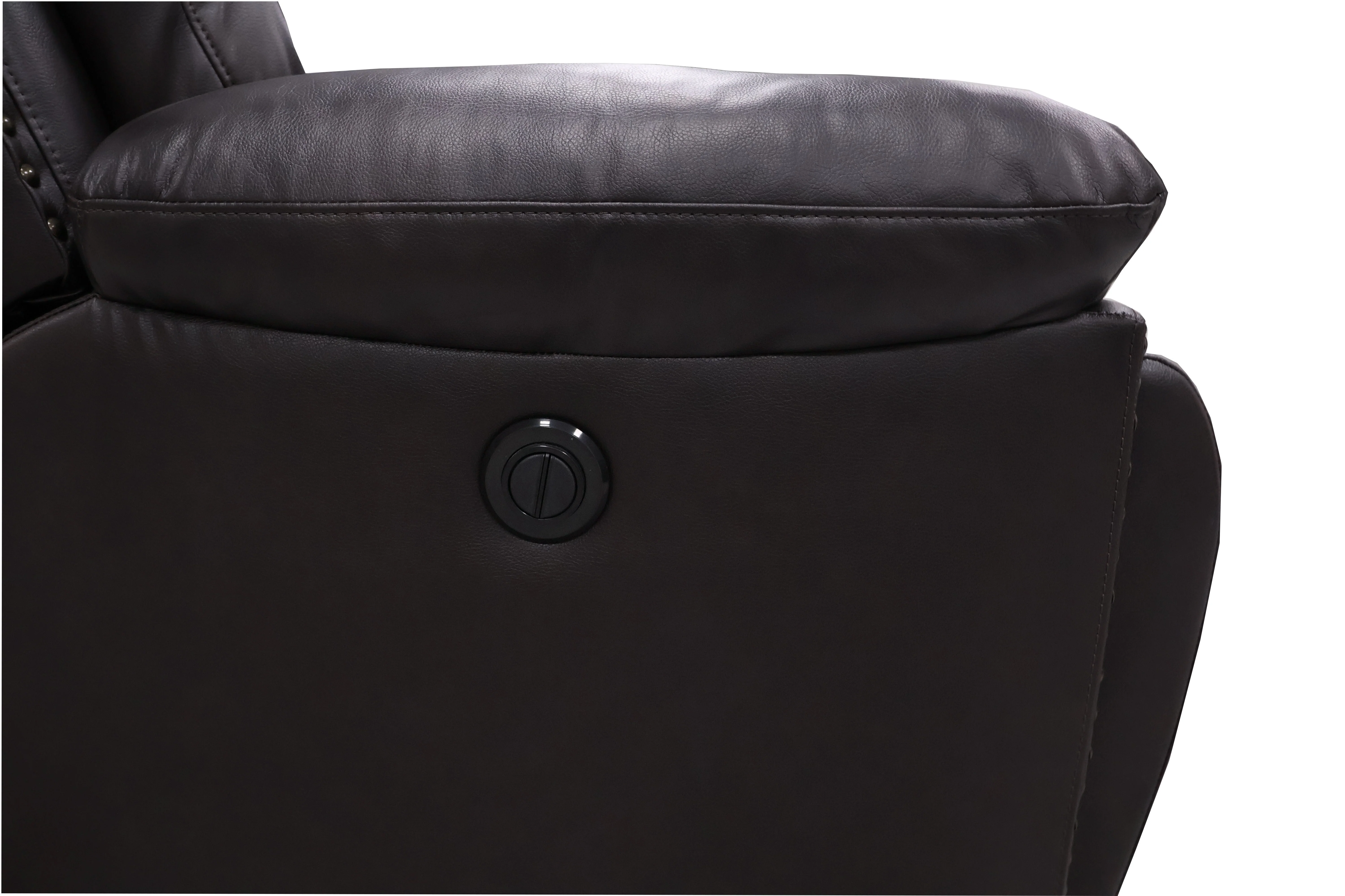 Nikko Sofa W/Pwr Fr-Brown - Image 4