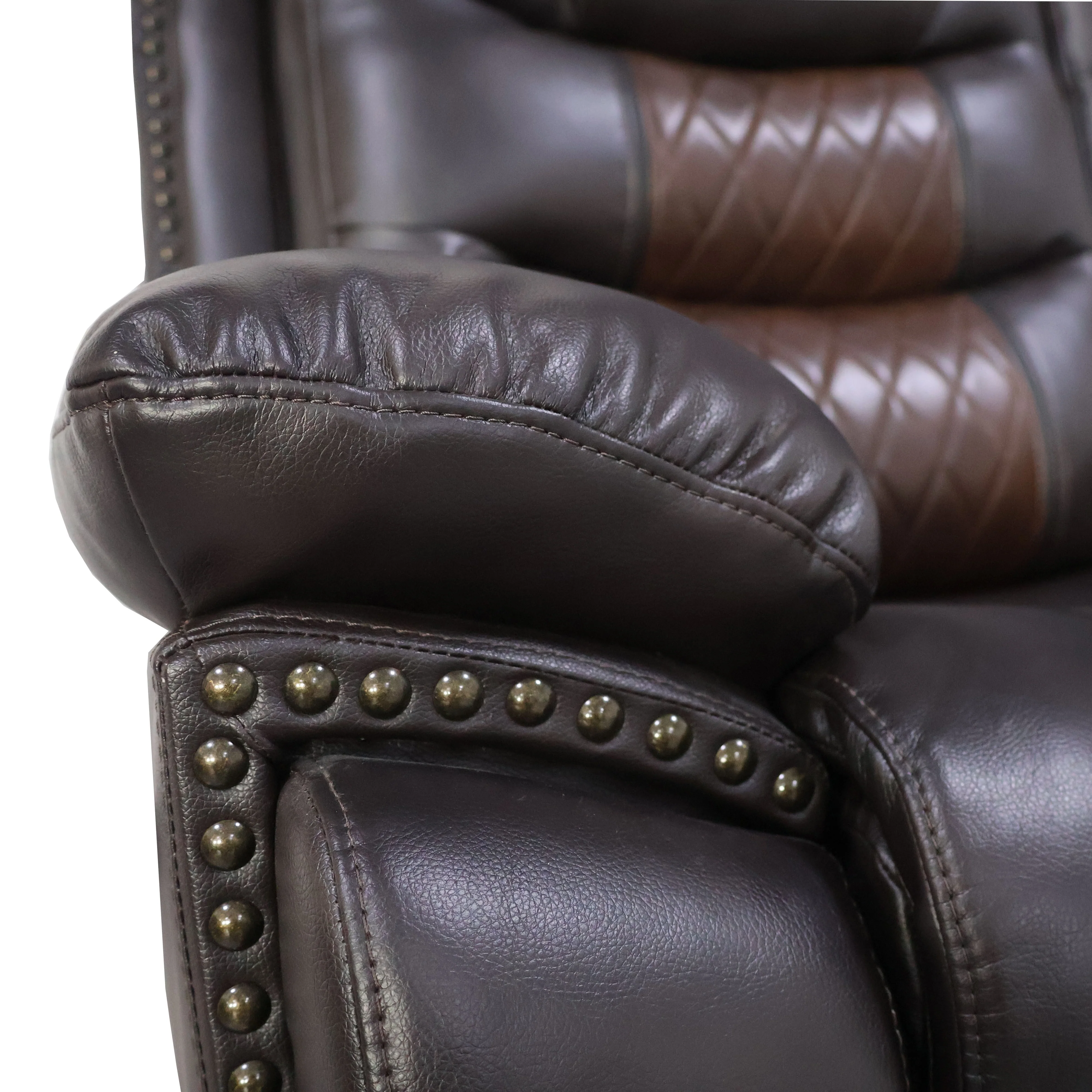 Nikko Sofa W/Pwr Fr-Brown - Image 5