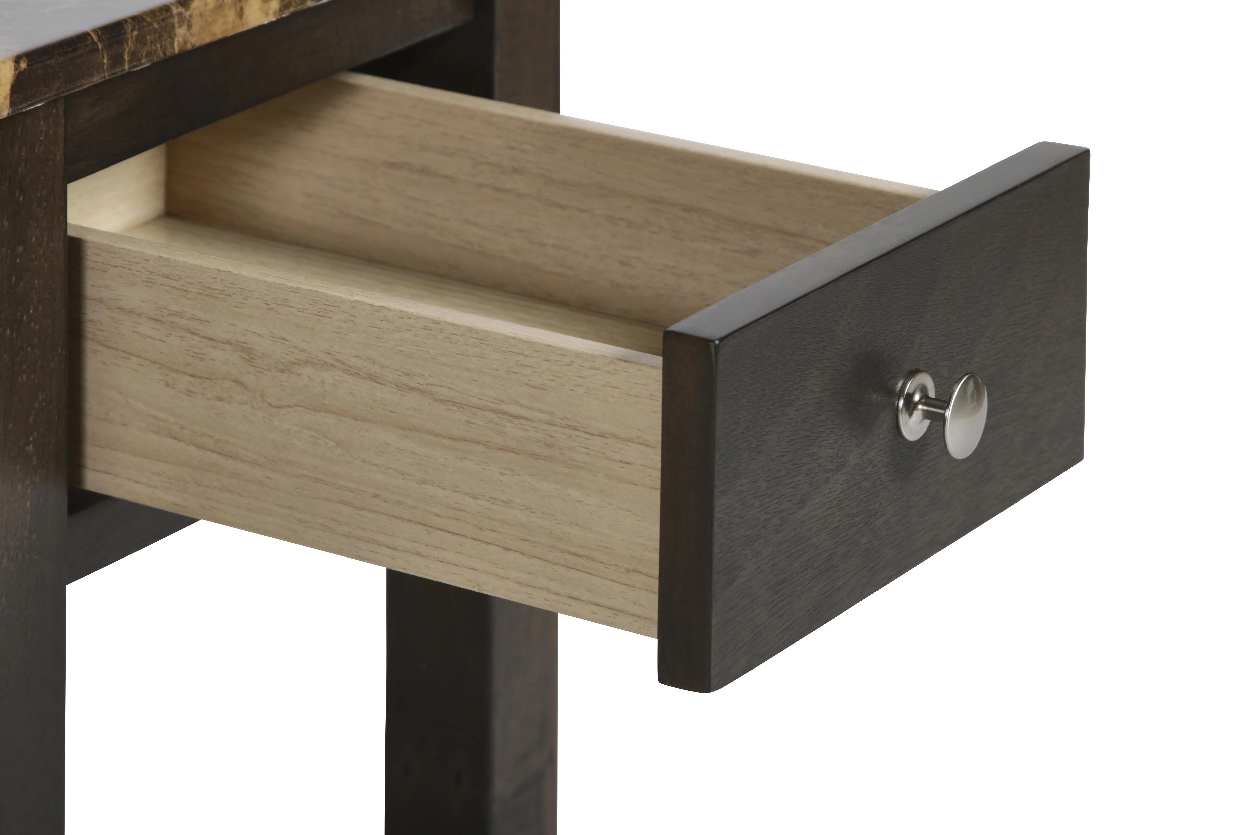 NOAH END TABLE WITH DRAWER-ESPRESSO W/FAUX MARBLE TOP - Image 5