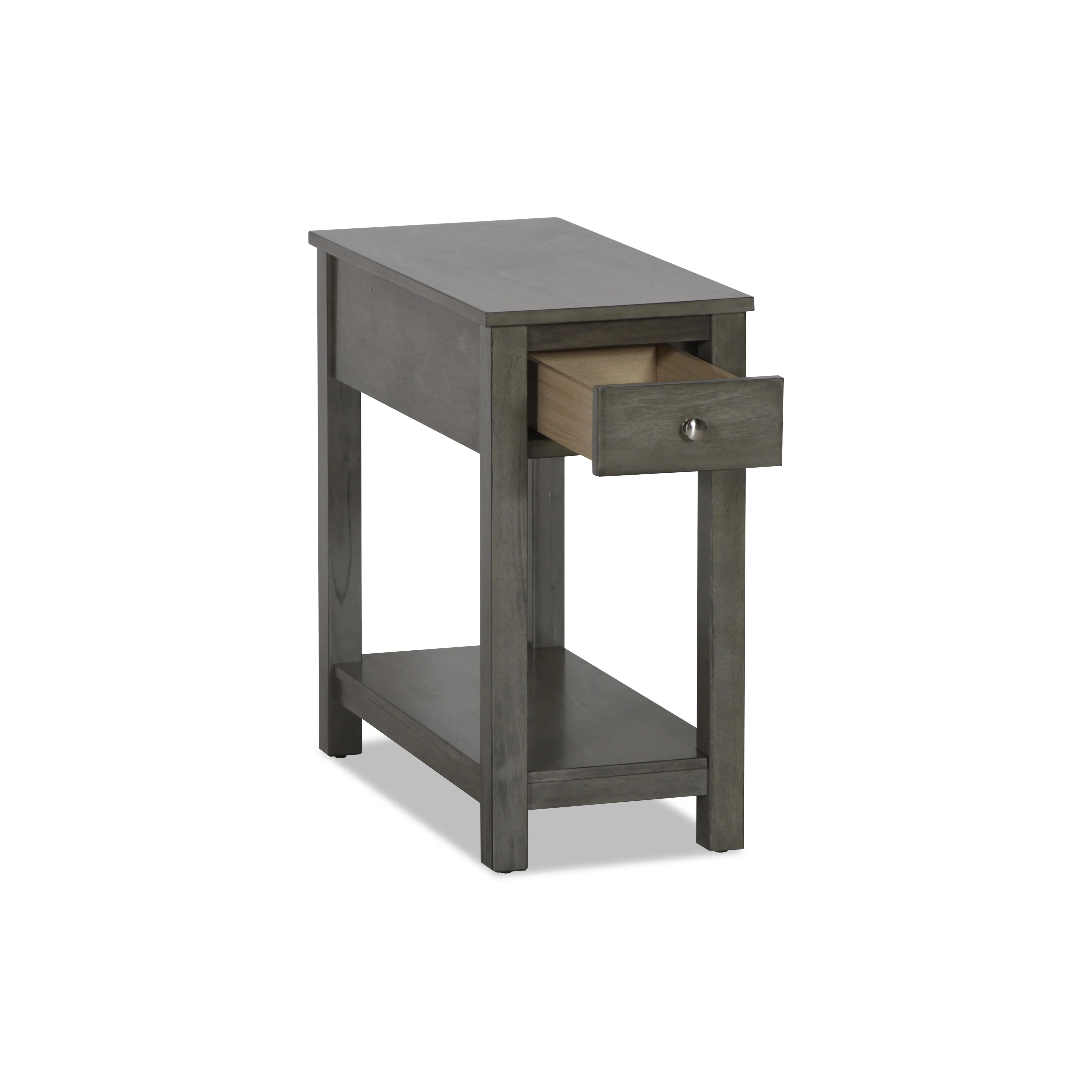 NOAH END TABLE WITH DRAWER-GRAY - Image 2