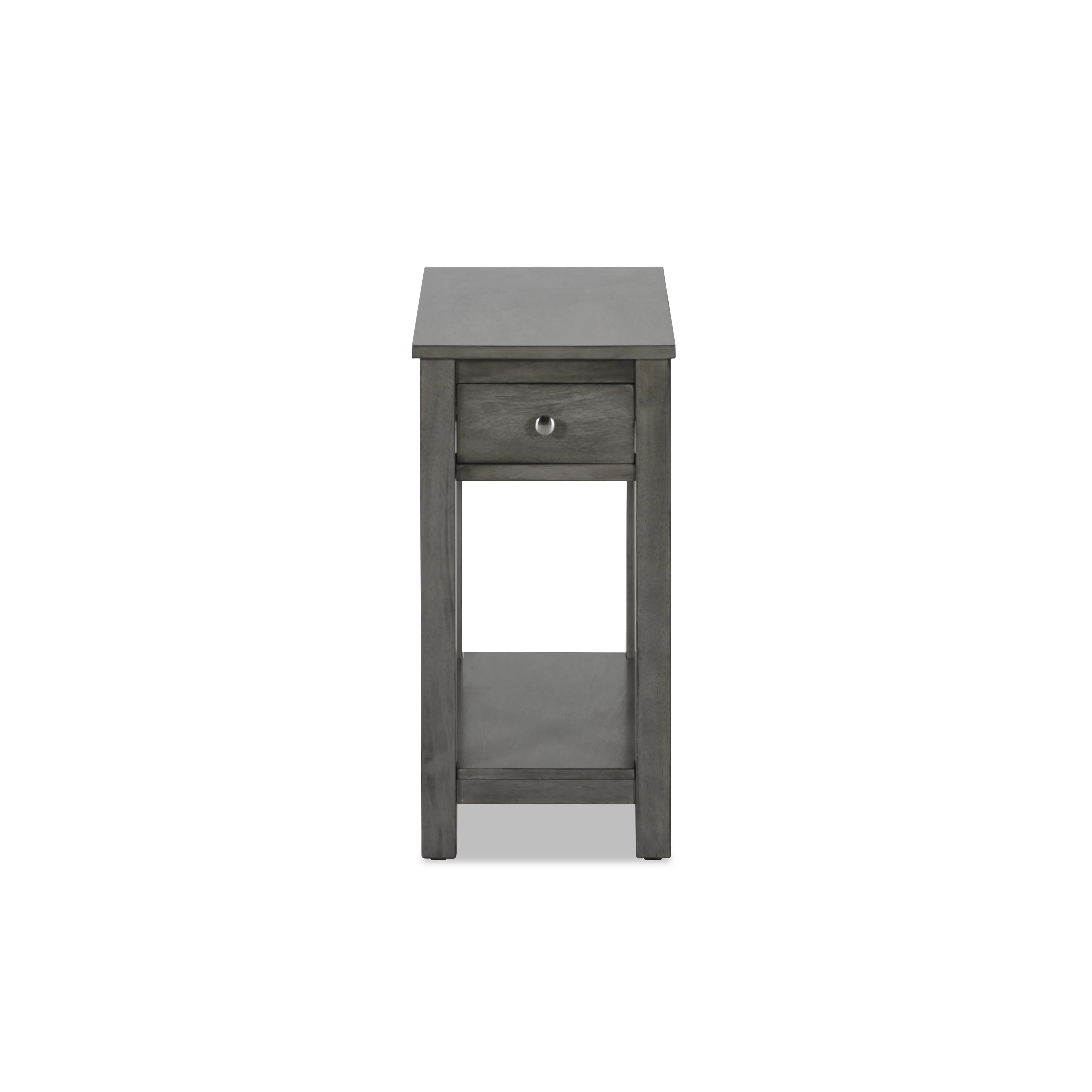 NOAH END TABLE WITH DRAWER-GRAY - Image 3