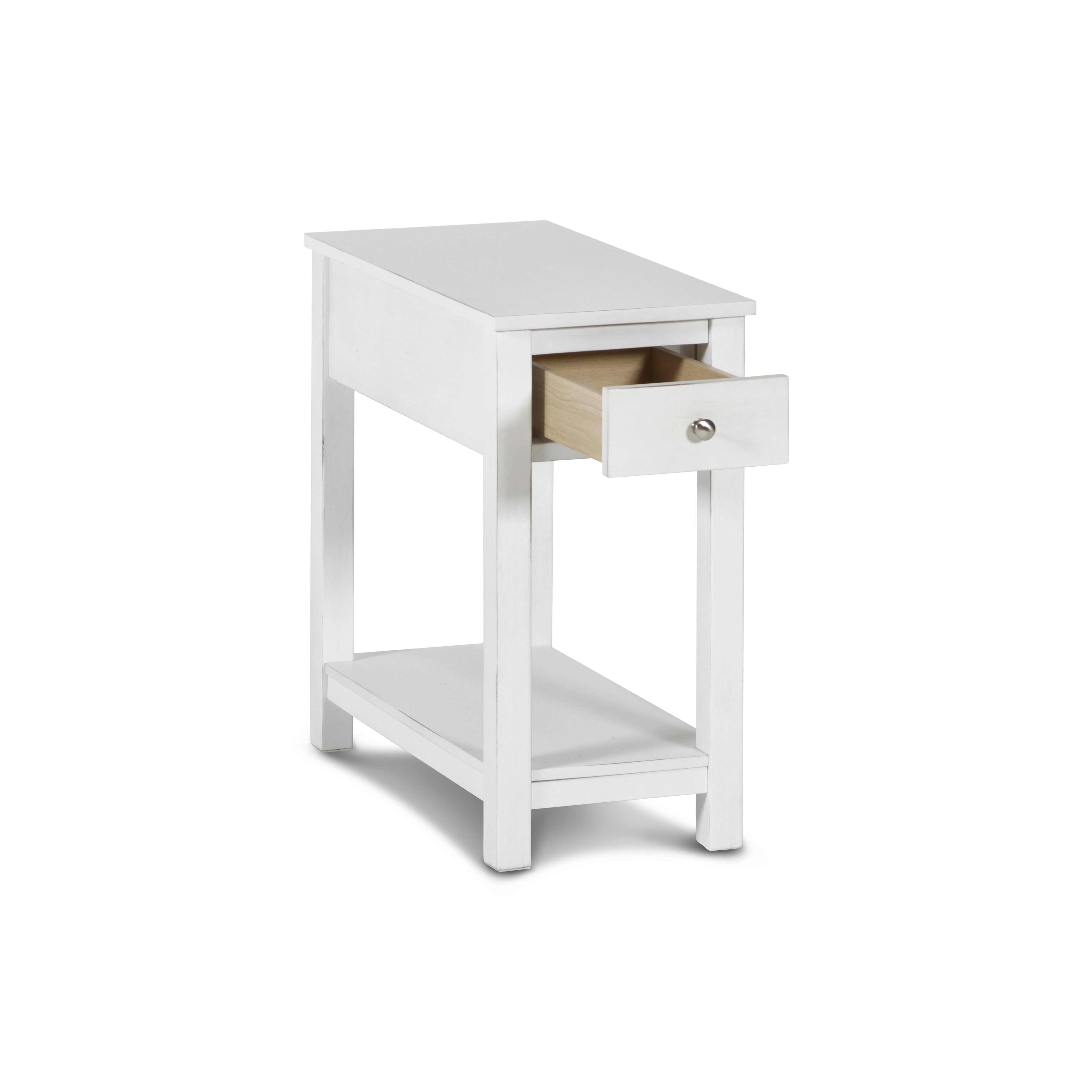 NOAH END TABLE WITH DRAWER-WHITE - Image 2