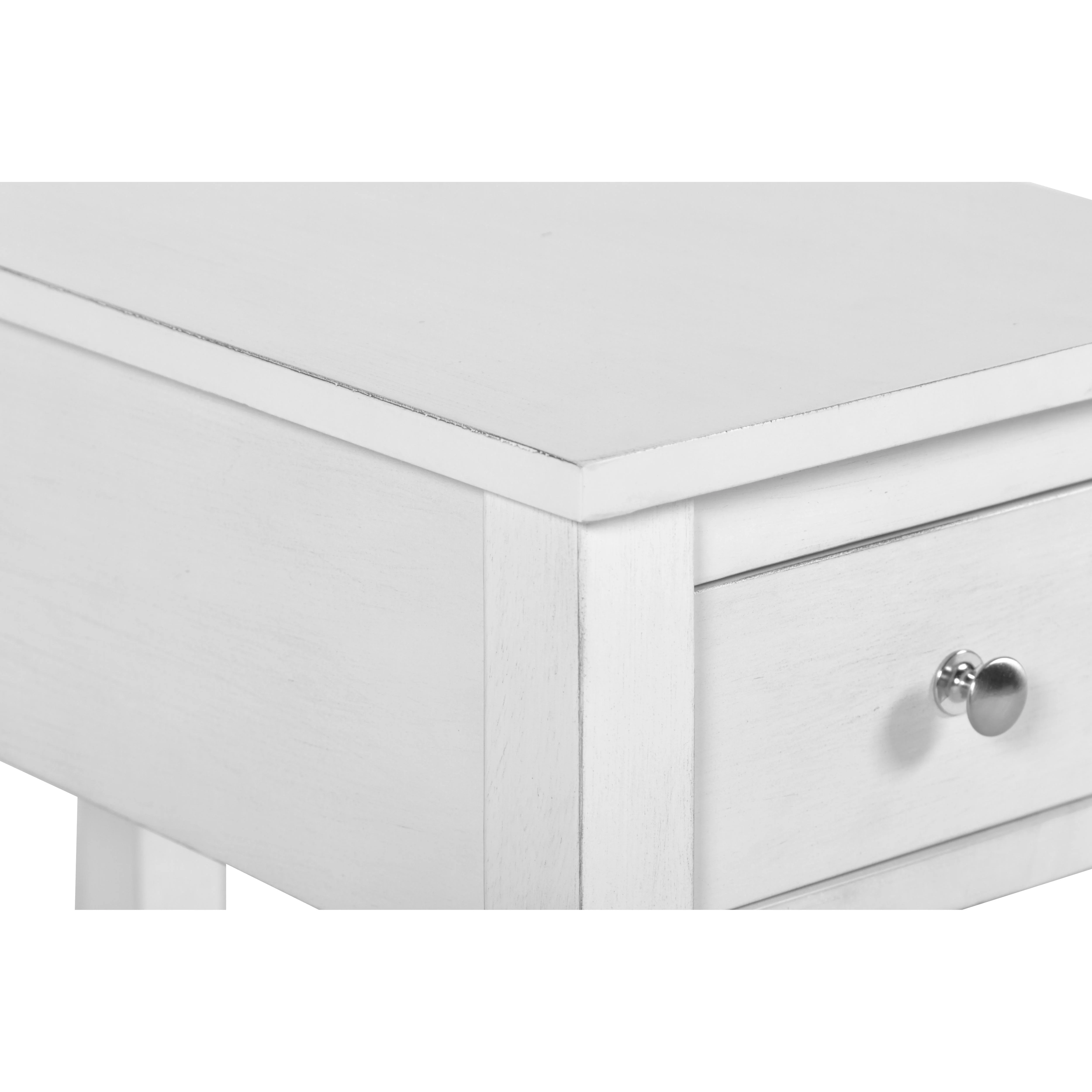 NOAH END TABLE WITH DRAWER-WHITE - Image 4
