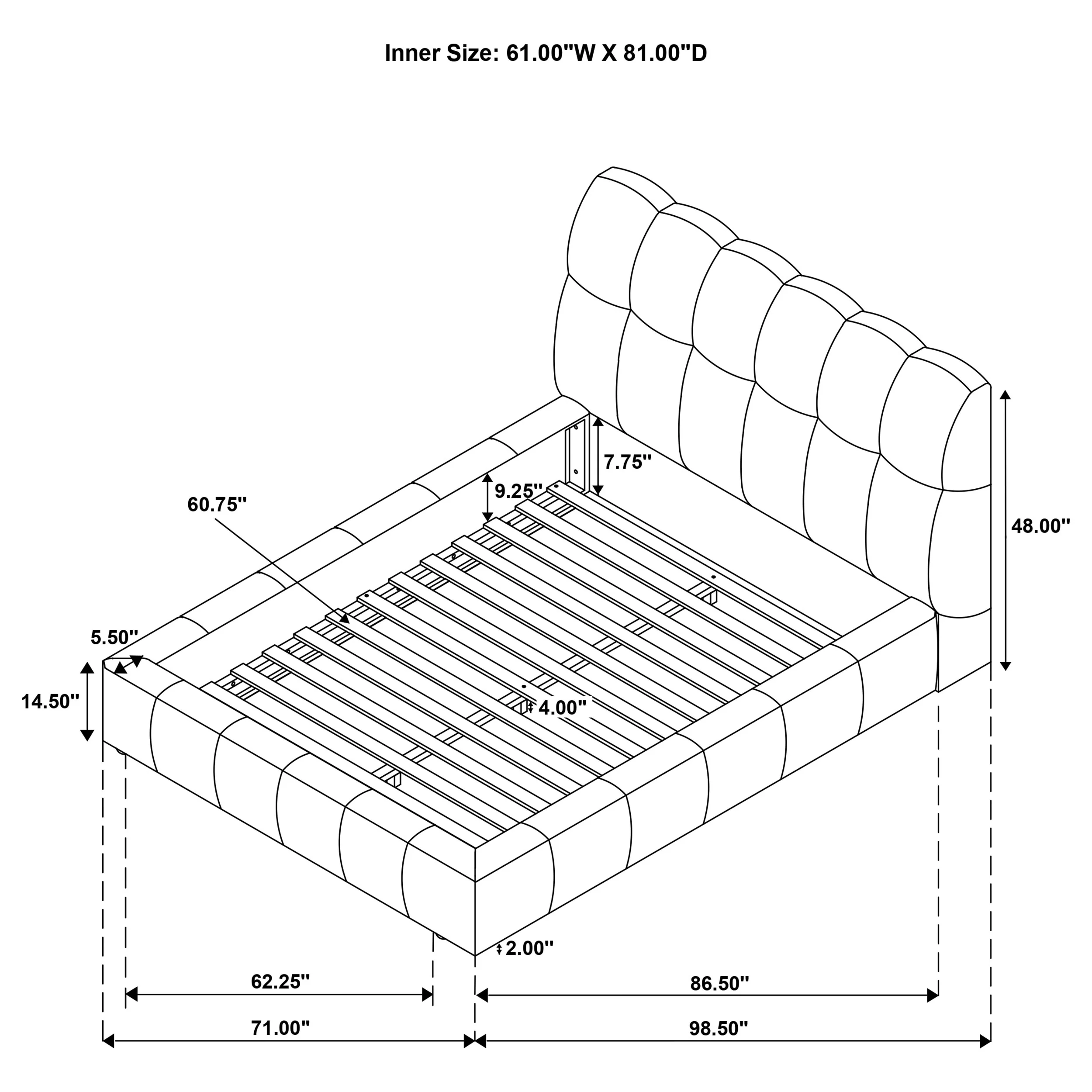 Nollet Panel Platform Bed - Image 9