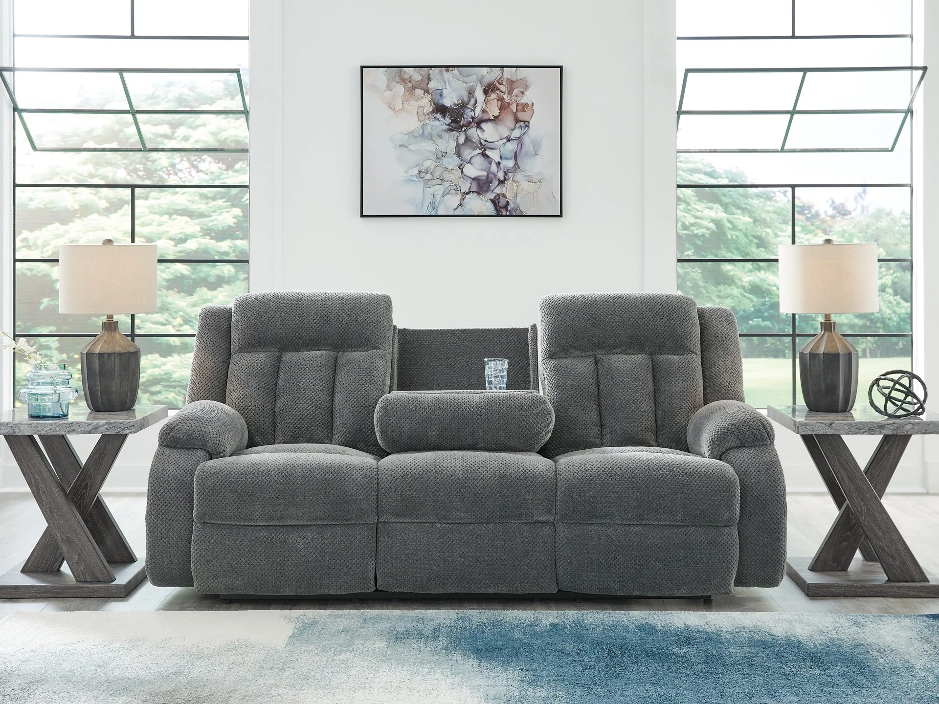 Observation Power Reclining Sofa with Drop Down Table - Image 7