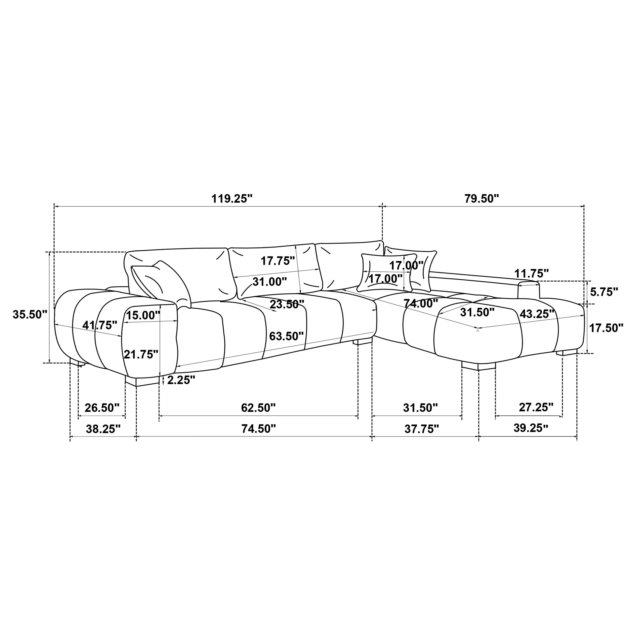 Octavia Sectional Sofa - Image 9