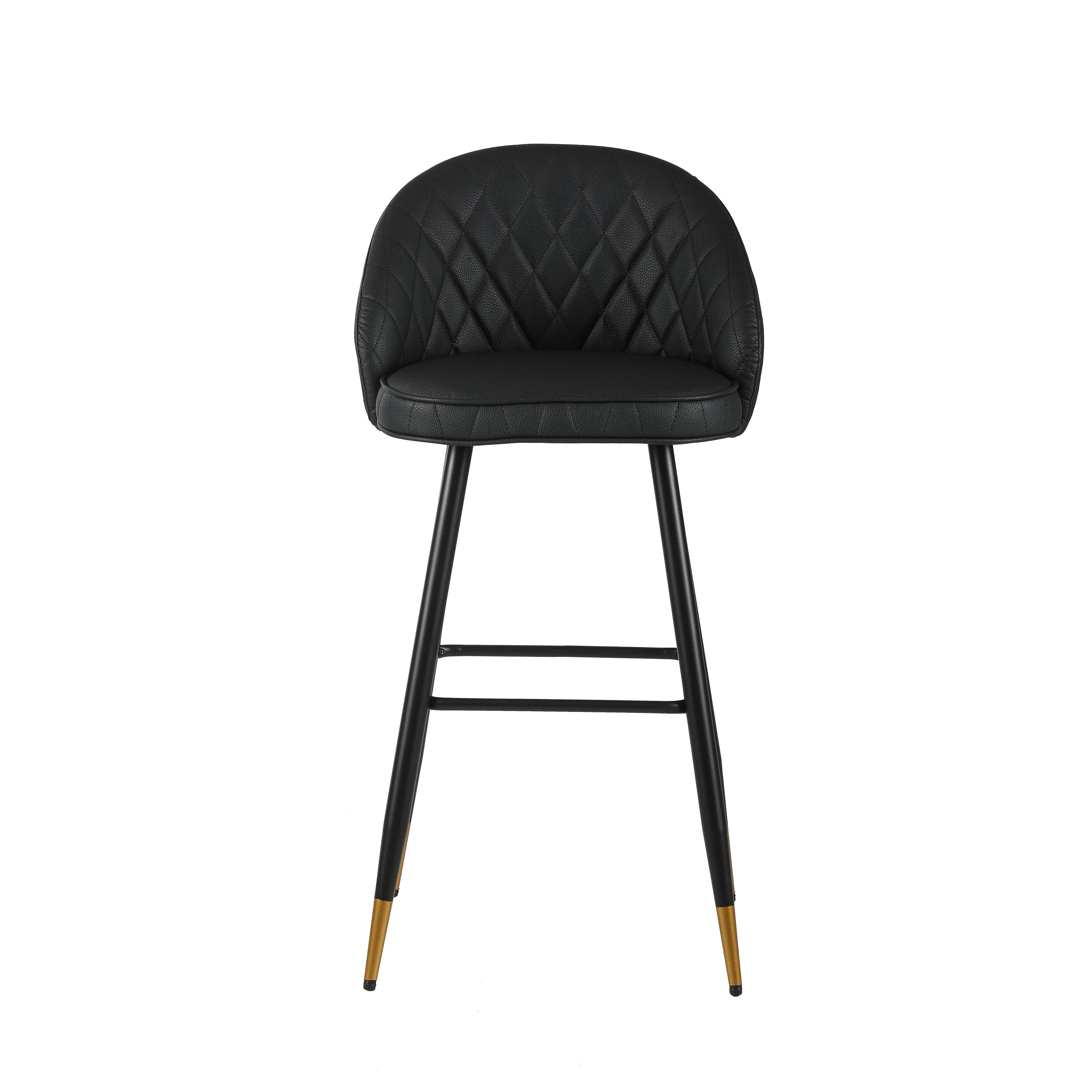 Oliver Black Vegan Leather Bar Chair (2 Per Carton) - Image 2