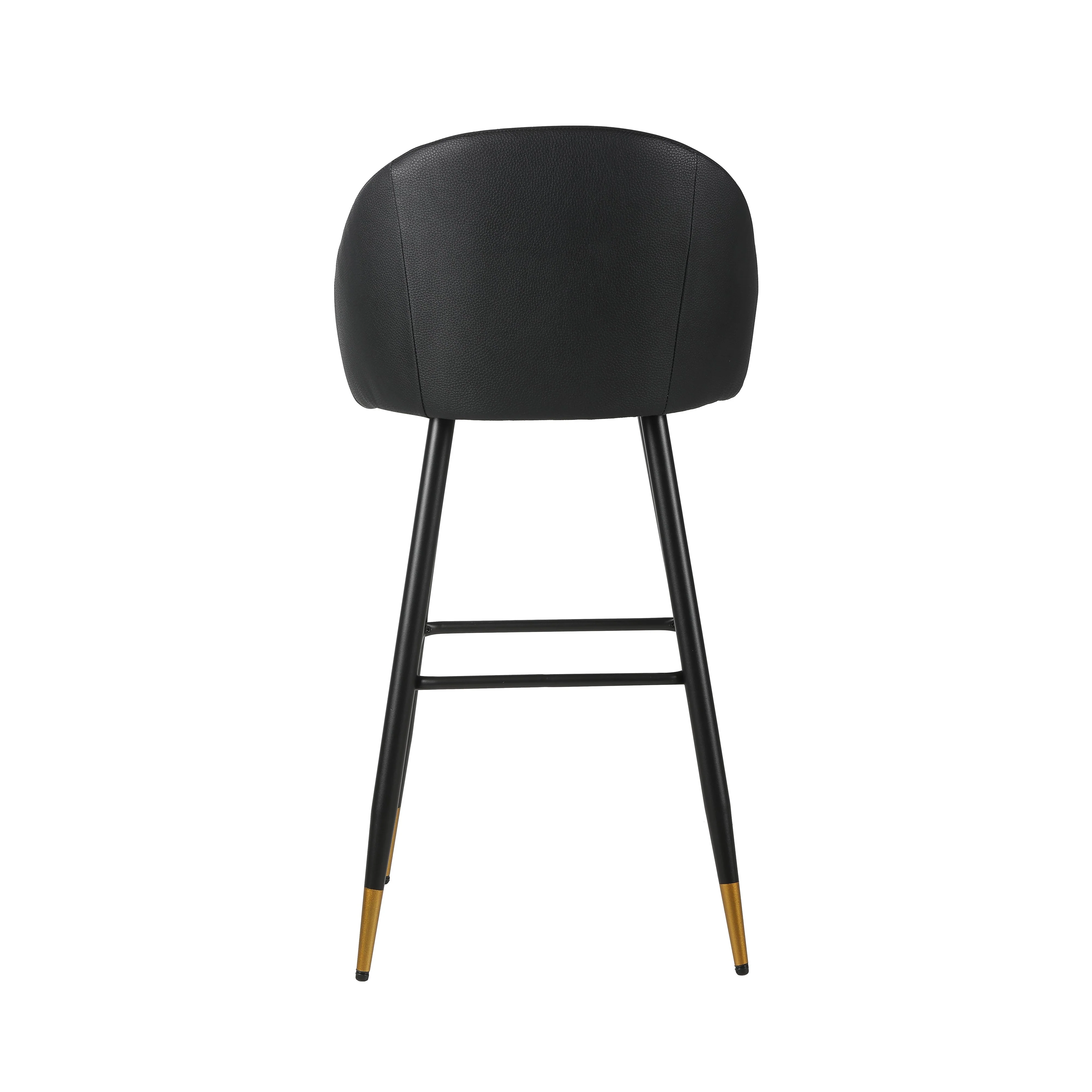 Oliver Black Vegan Leather Bar Chair (2 Per Carton) - Image 4