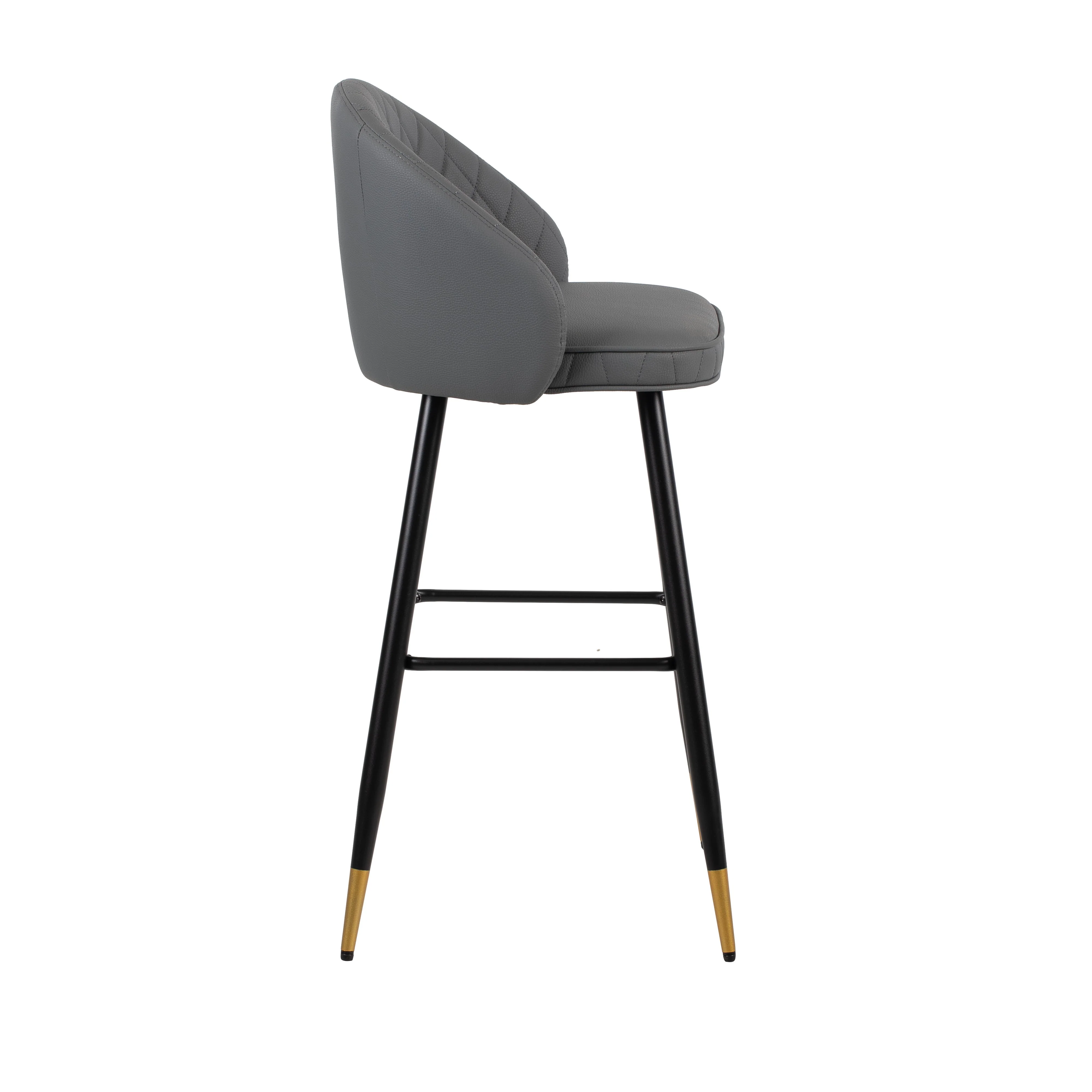Oliver Gray Vegan Leather Bar Chair (2 Per Carton) - Image 3