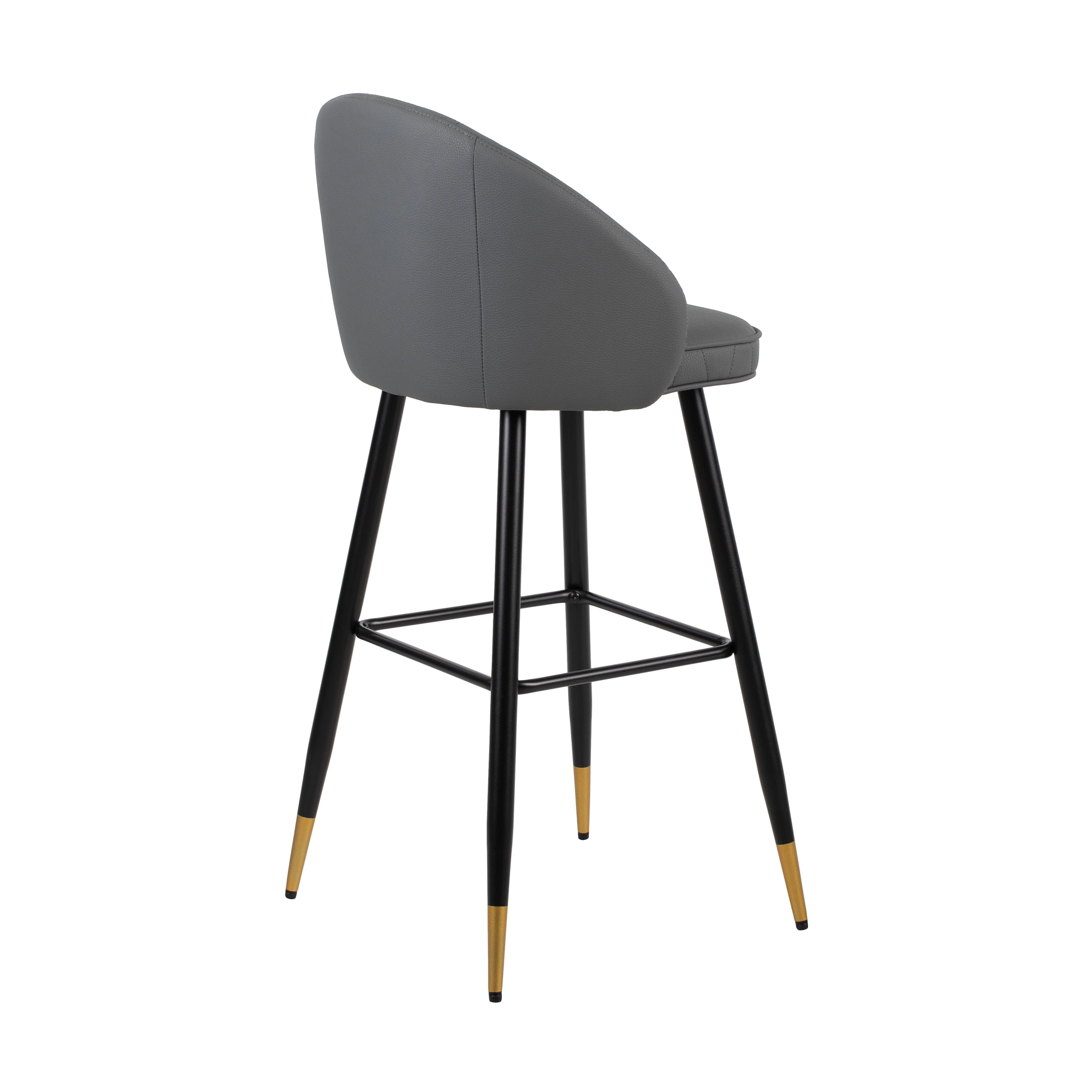 Oliver Gray Vegan Leather Bar Chair (2 Per Carton) - Image 4