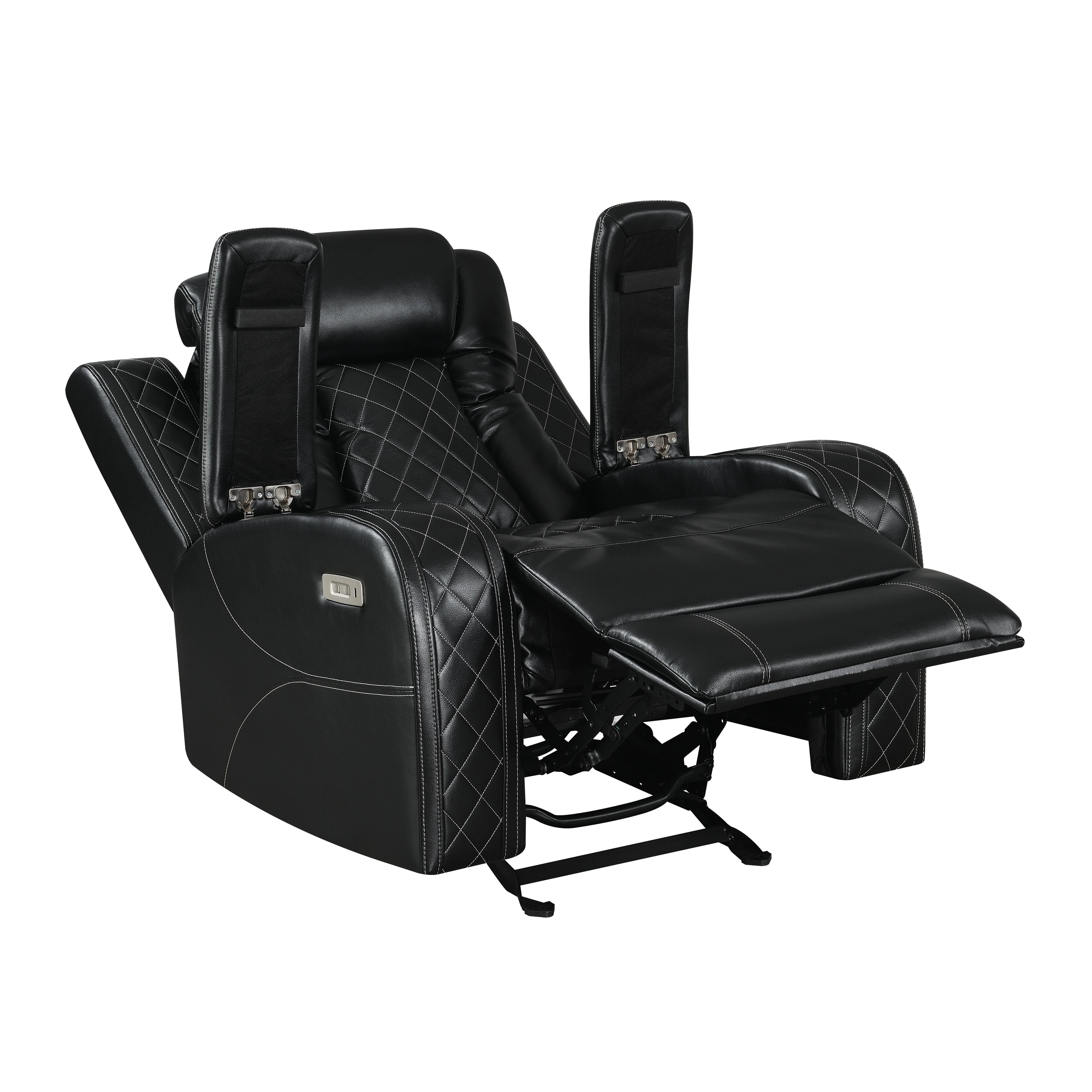 ORION GLIDER RECLINER W/ PWR FR & HR-BLACK - Image 4