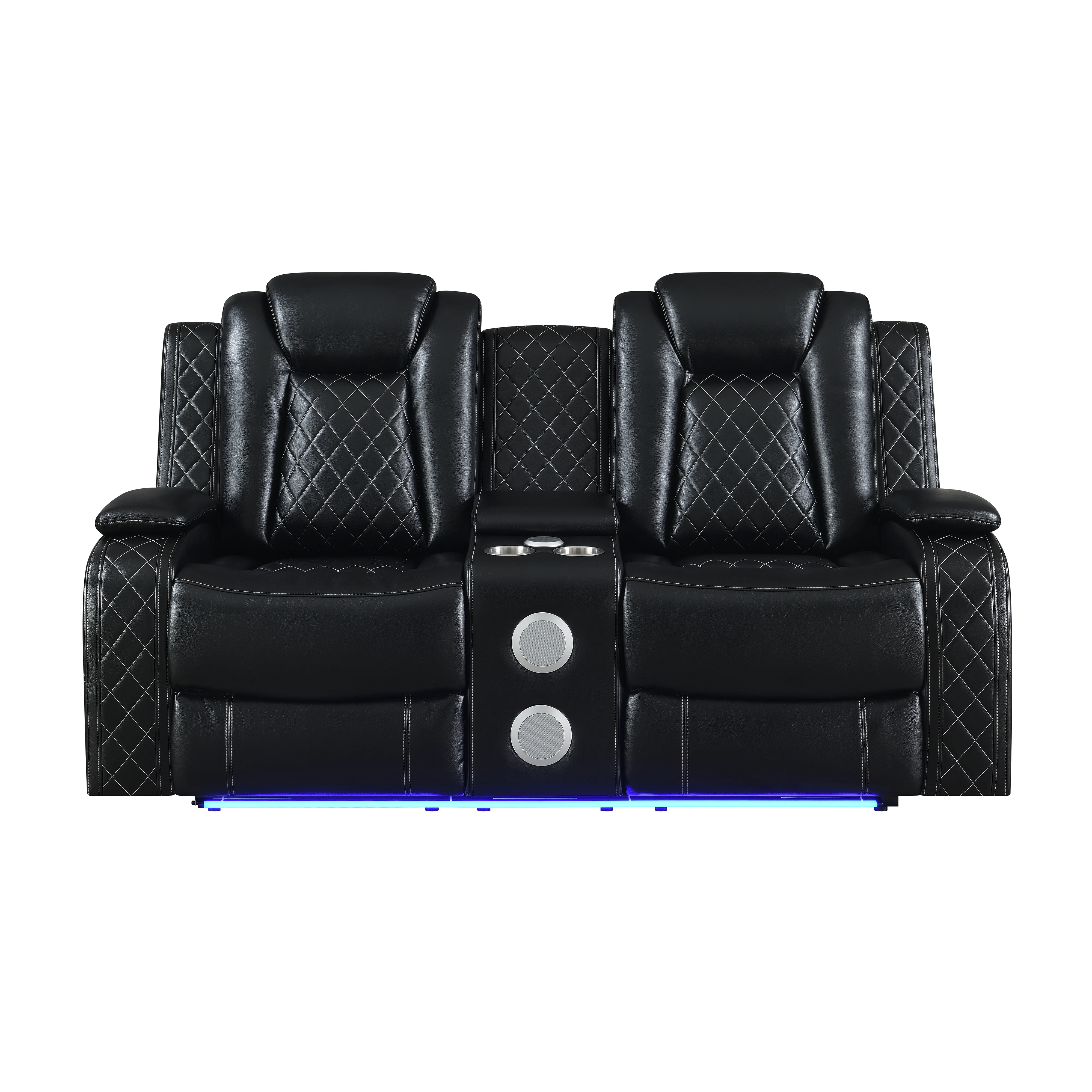Orion Ii Console Loveseat W/ Pwr Fr & Hr-Black - Image 2
