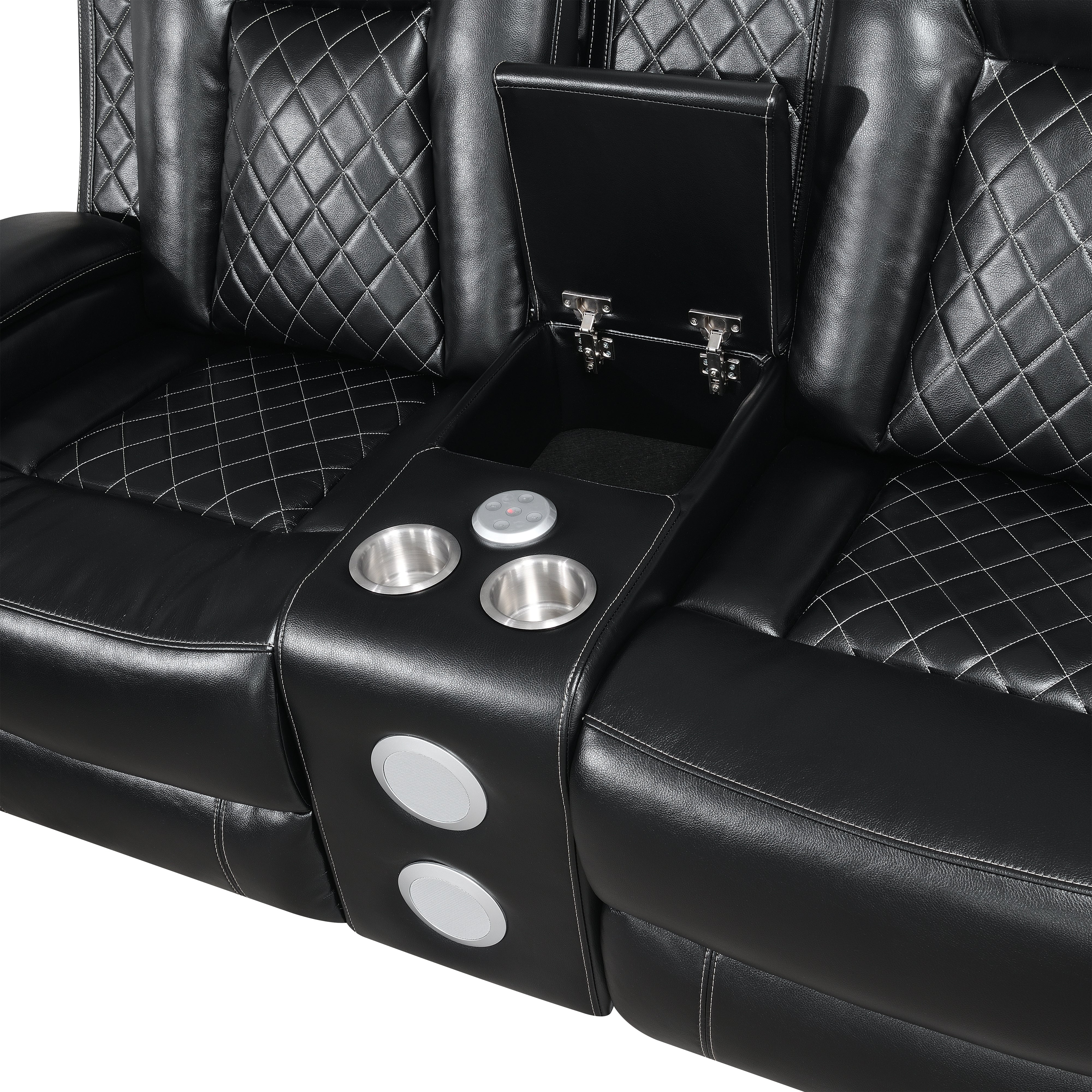 Orion Ii Console Loveseat W/ Pwr Fr & Hr-Black - Image 6