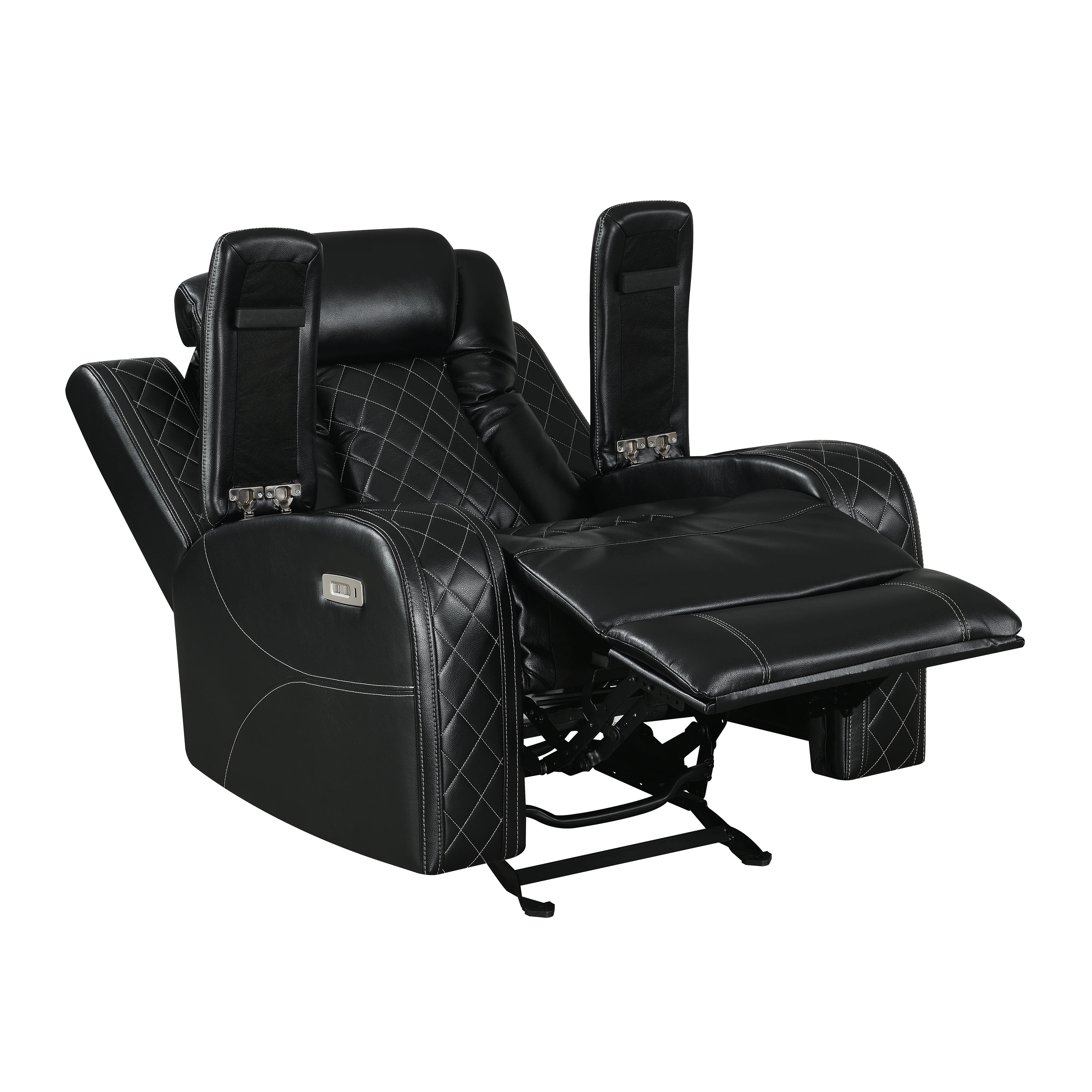 Orion Ii Glider Recliner W/ Pwr Fr & Hr-Black - Image 3