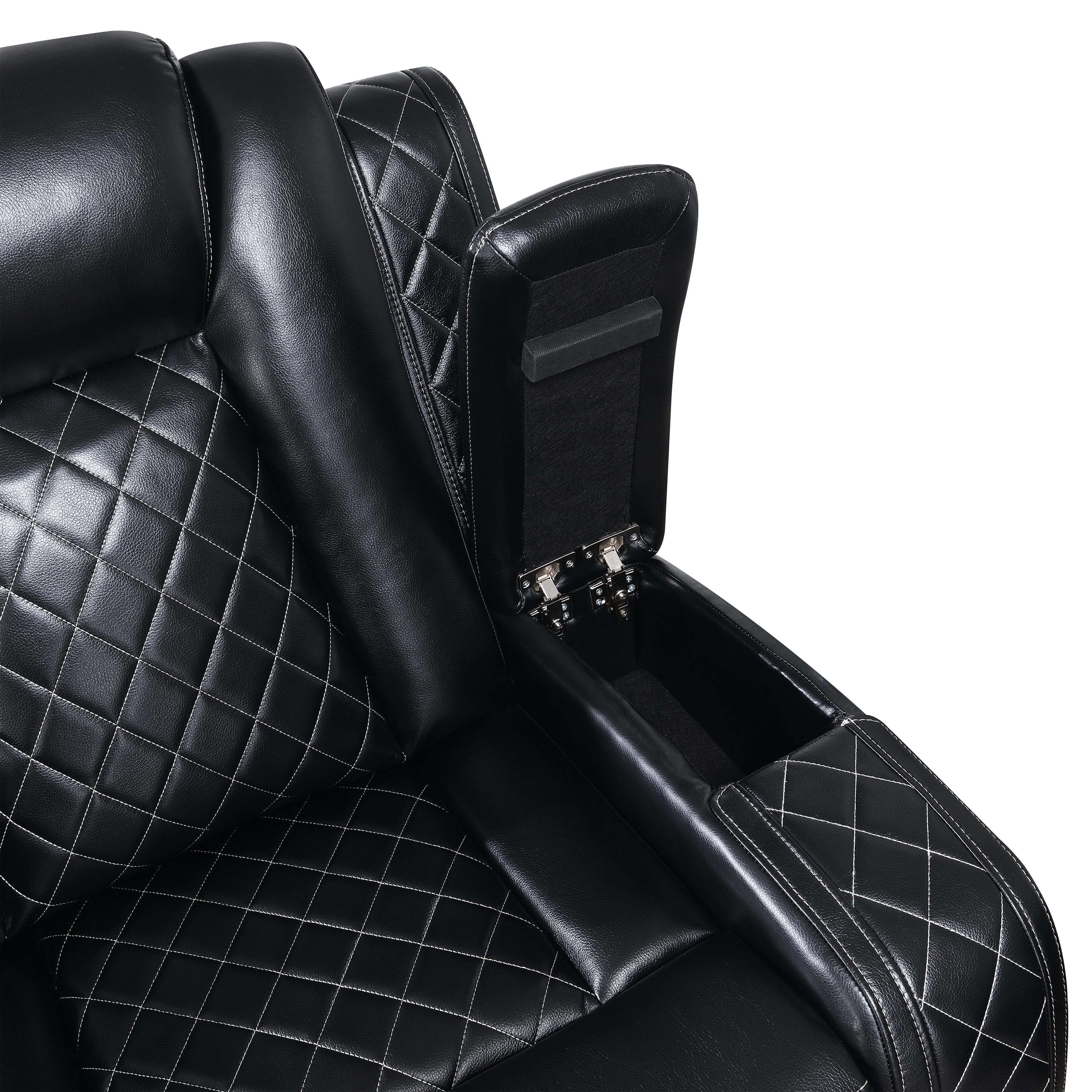 Orion Ii Glider Recliner W/ Pwr Fr & Hr-Black - Image 5