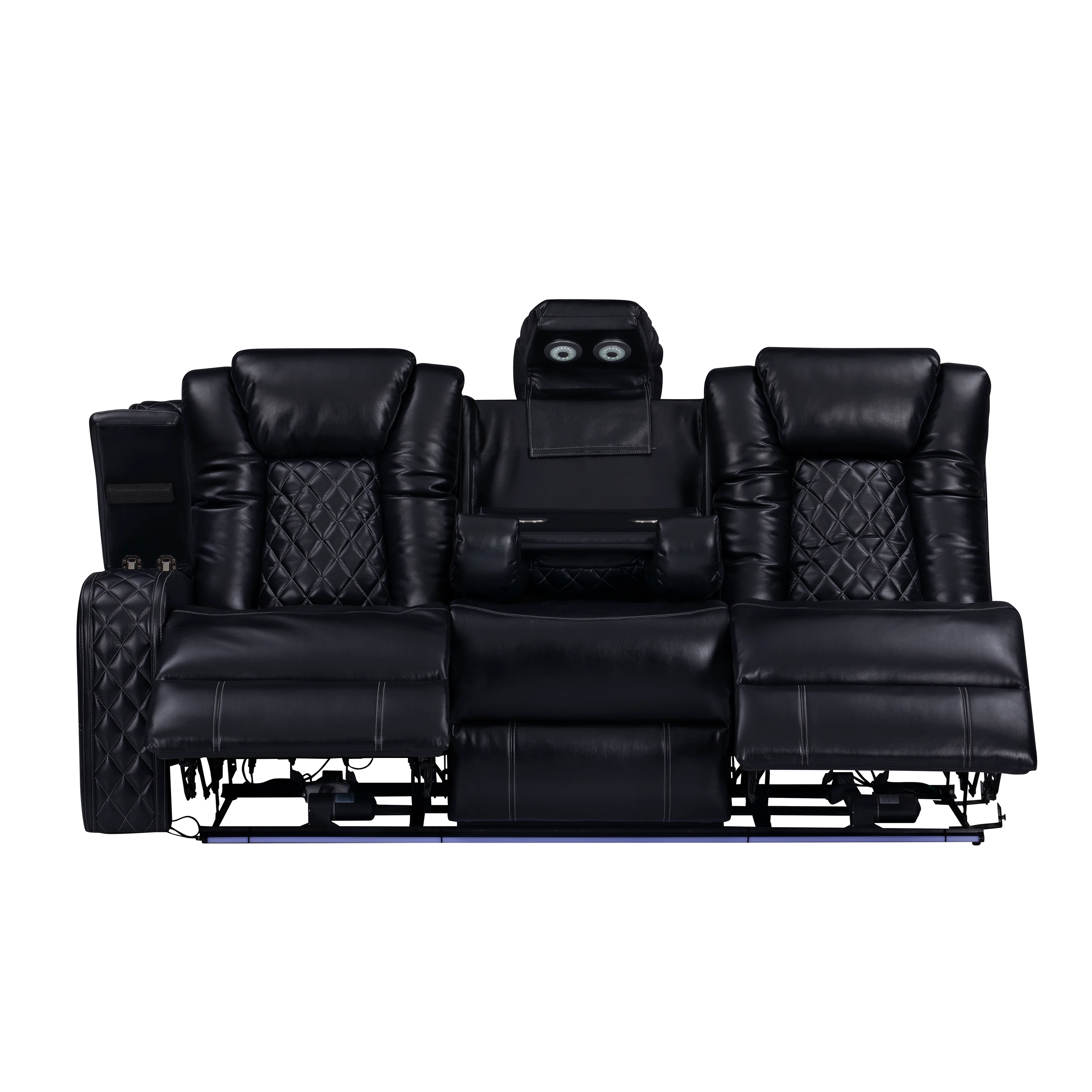 Orion Ii Laf Sofa W/Dual Recliner-Black - Image 4