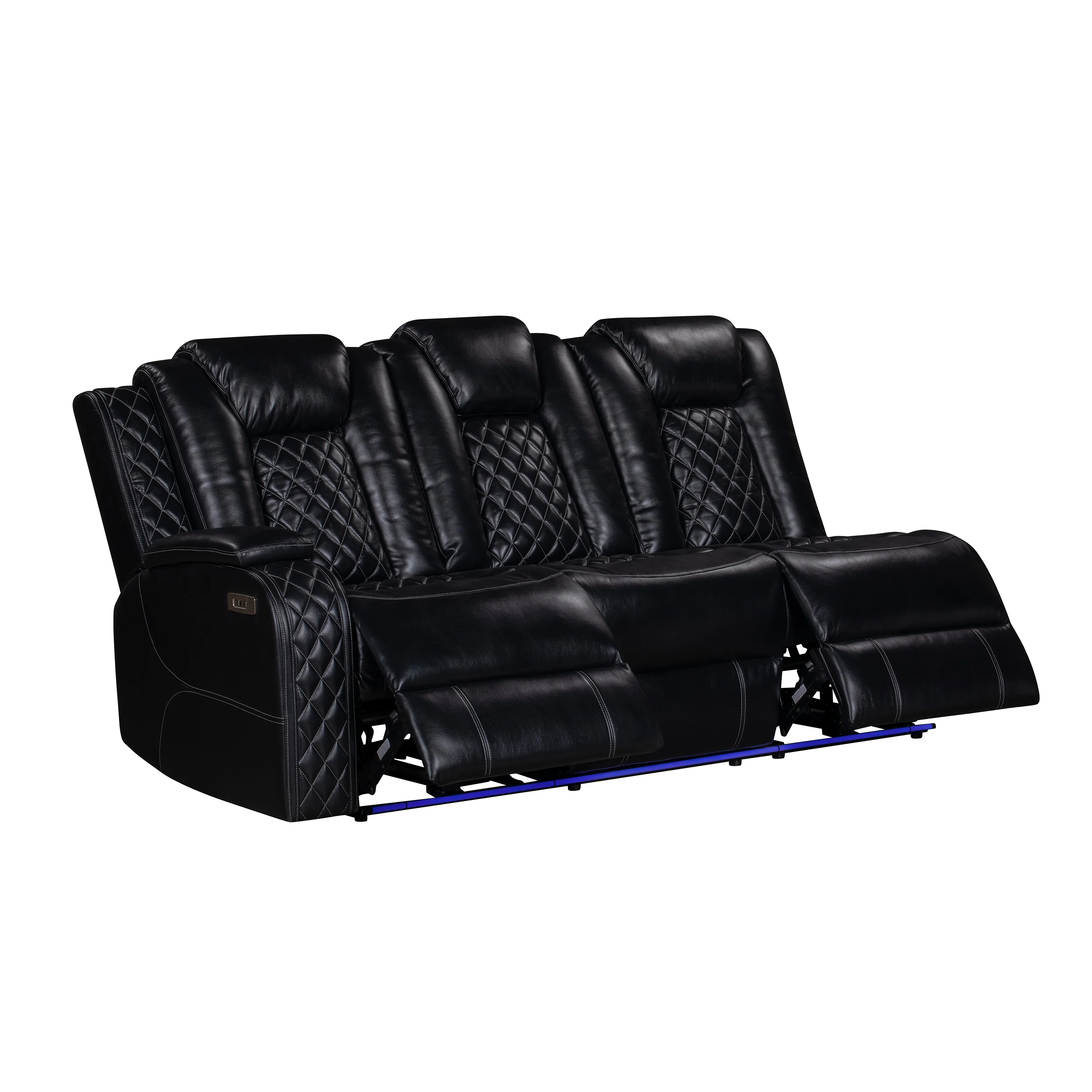 Orion Ii Laf Sofa W/Pwr Fr & Hr-Black - Image 3