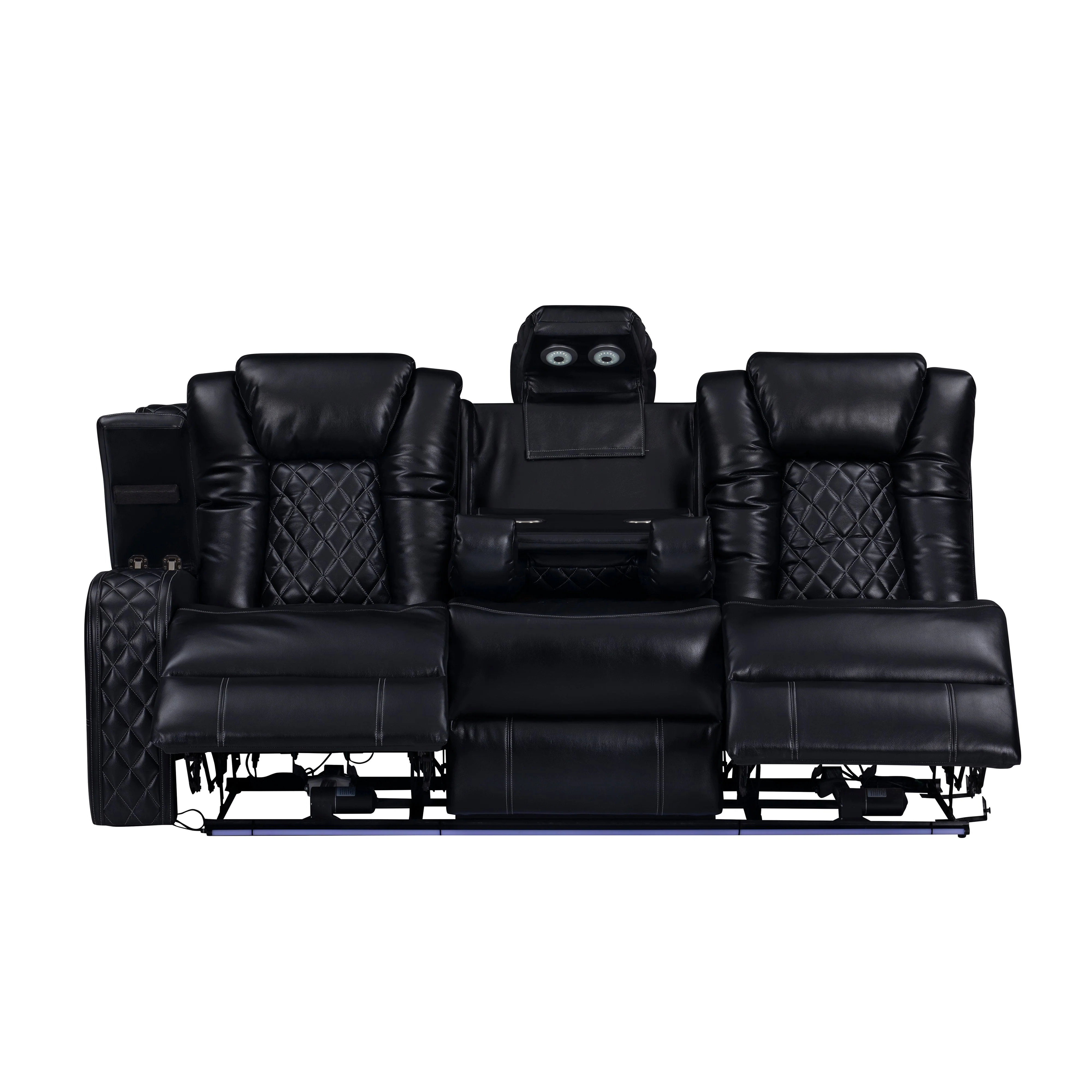 Orion Ii Laf Sofa W/Pwr Fr & Hr-Black - Image 4