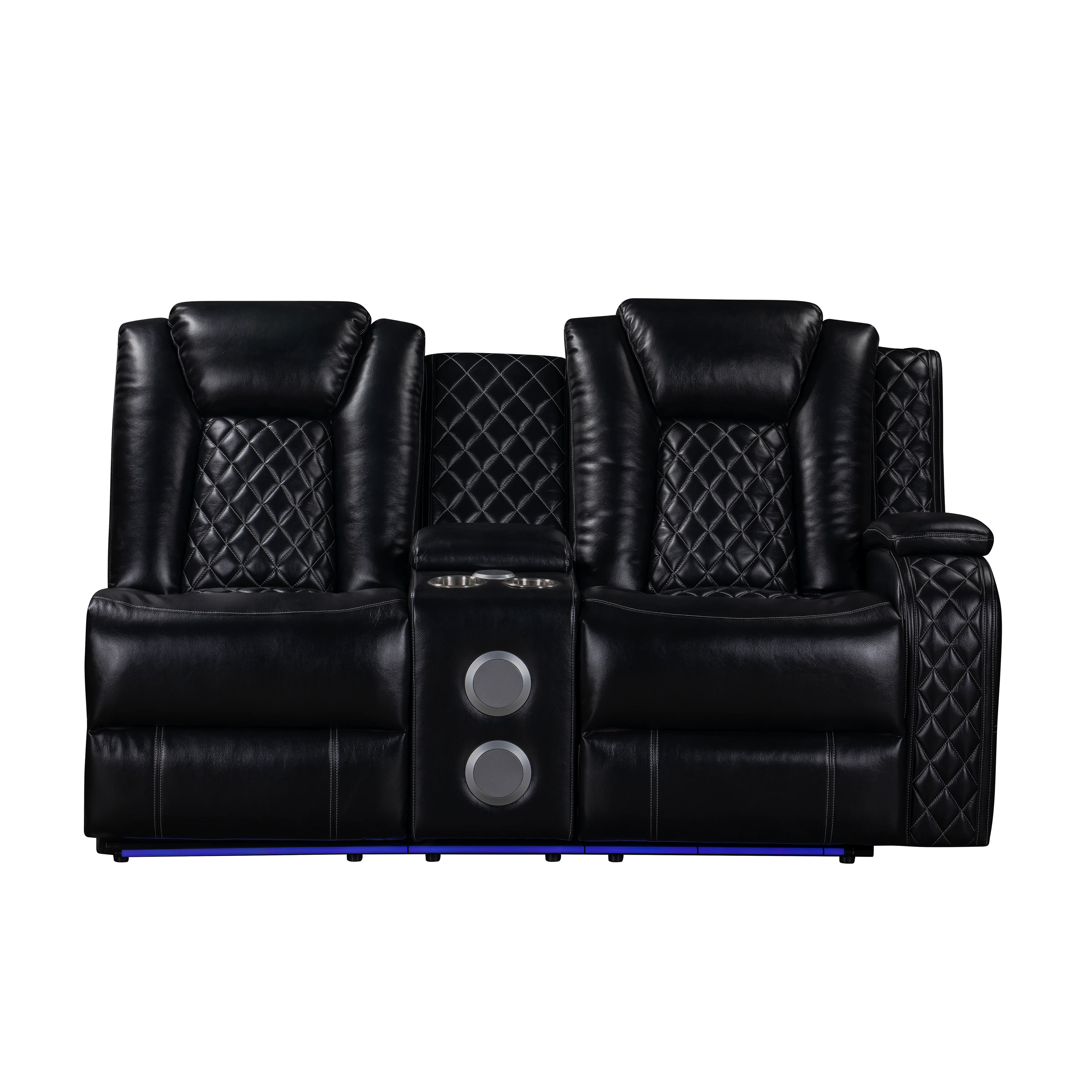 Orion Ii Raf Console Loveseat W/ Pwr Fr & Hr-Black - Image 2