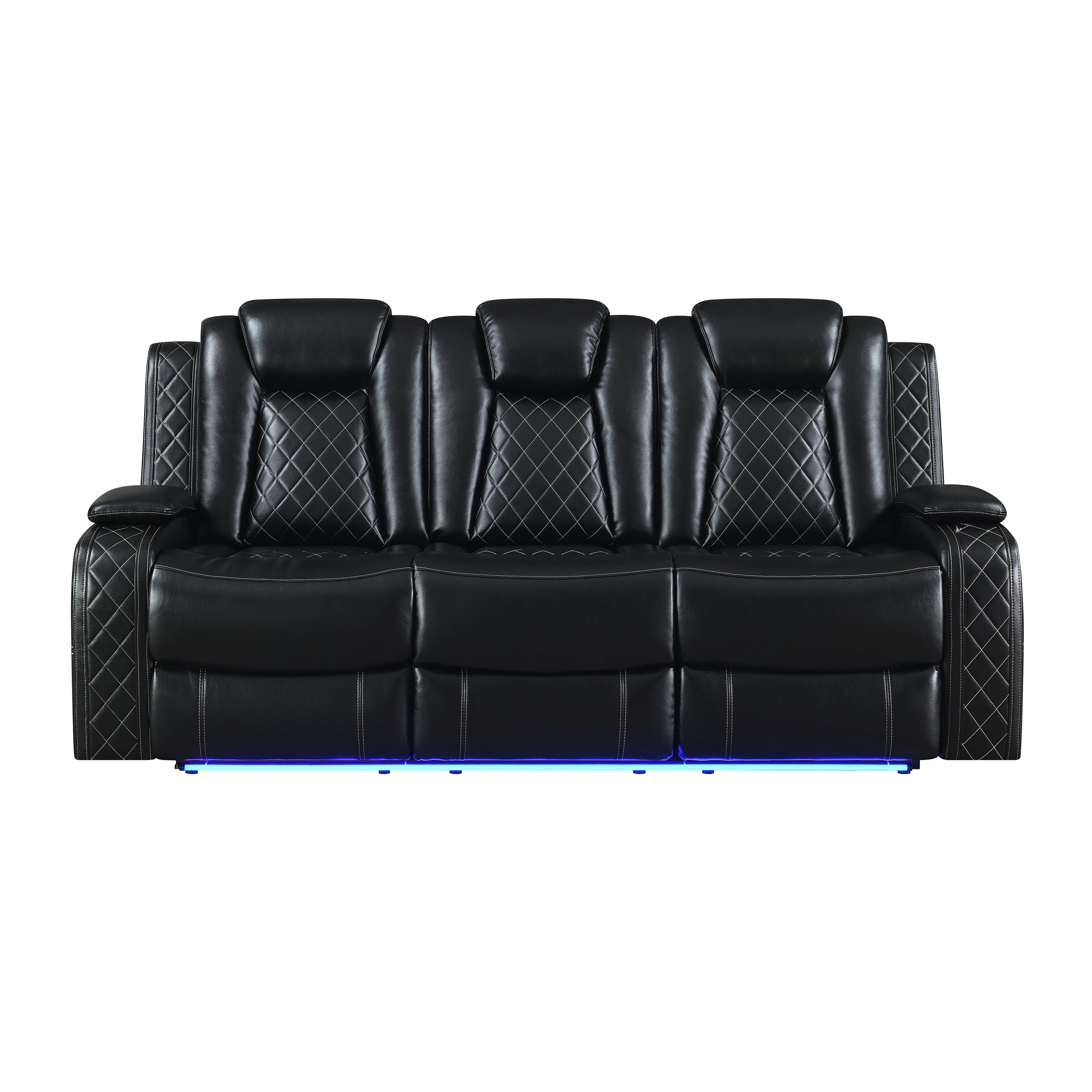 Orion Ii Sofa W/Dual Recliner-Black - Image 2