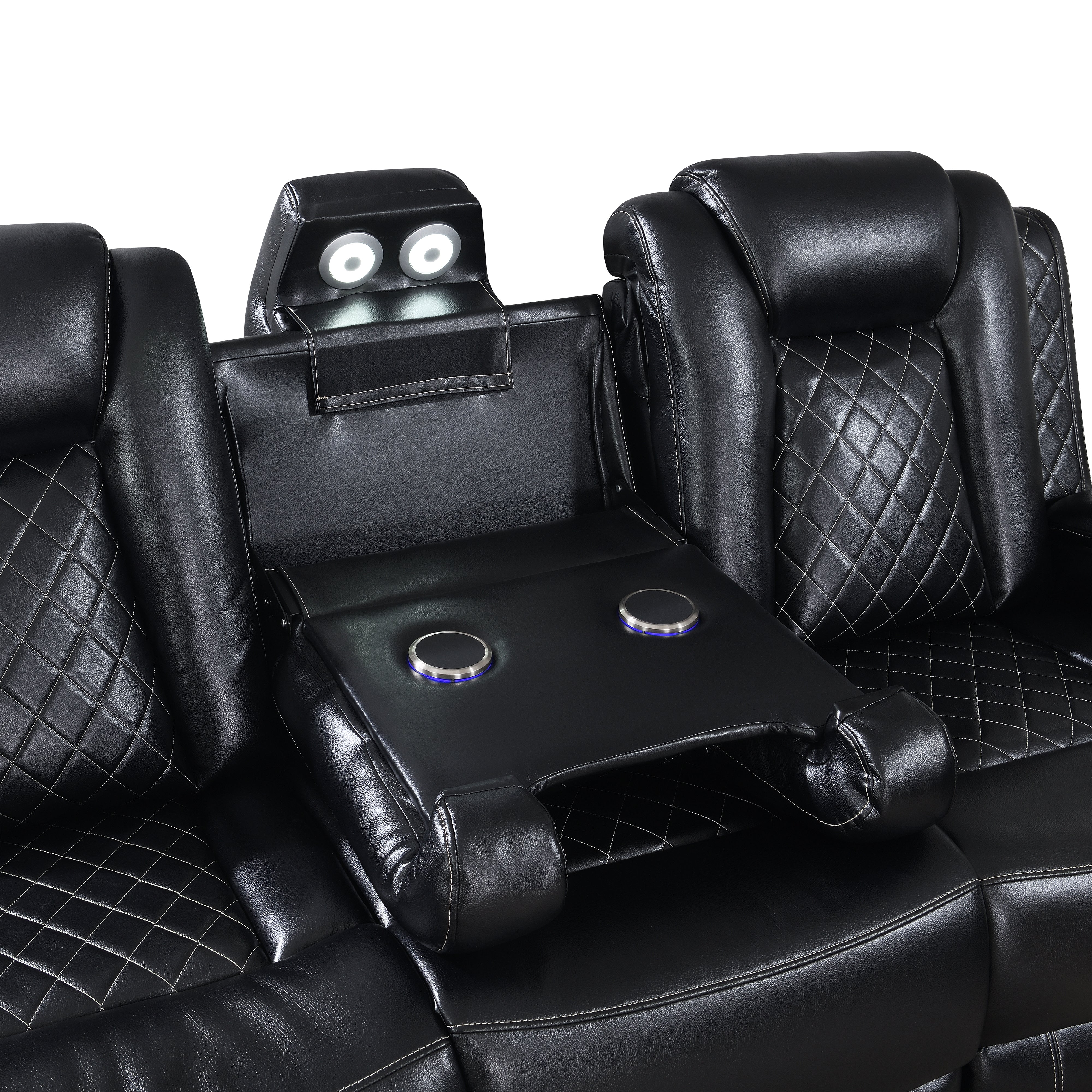 Orion Ii Sofa W/Dual Recliner-Black - Image 6