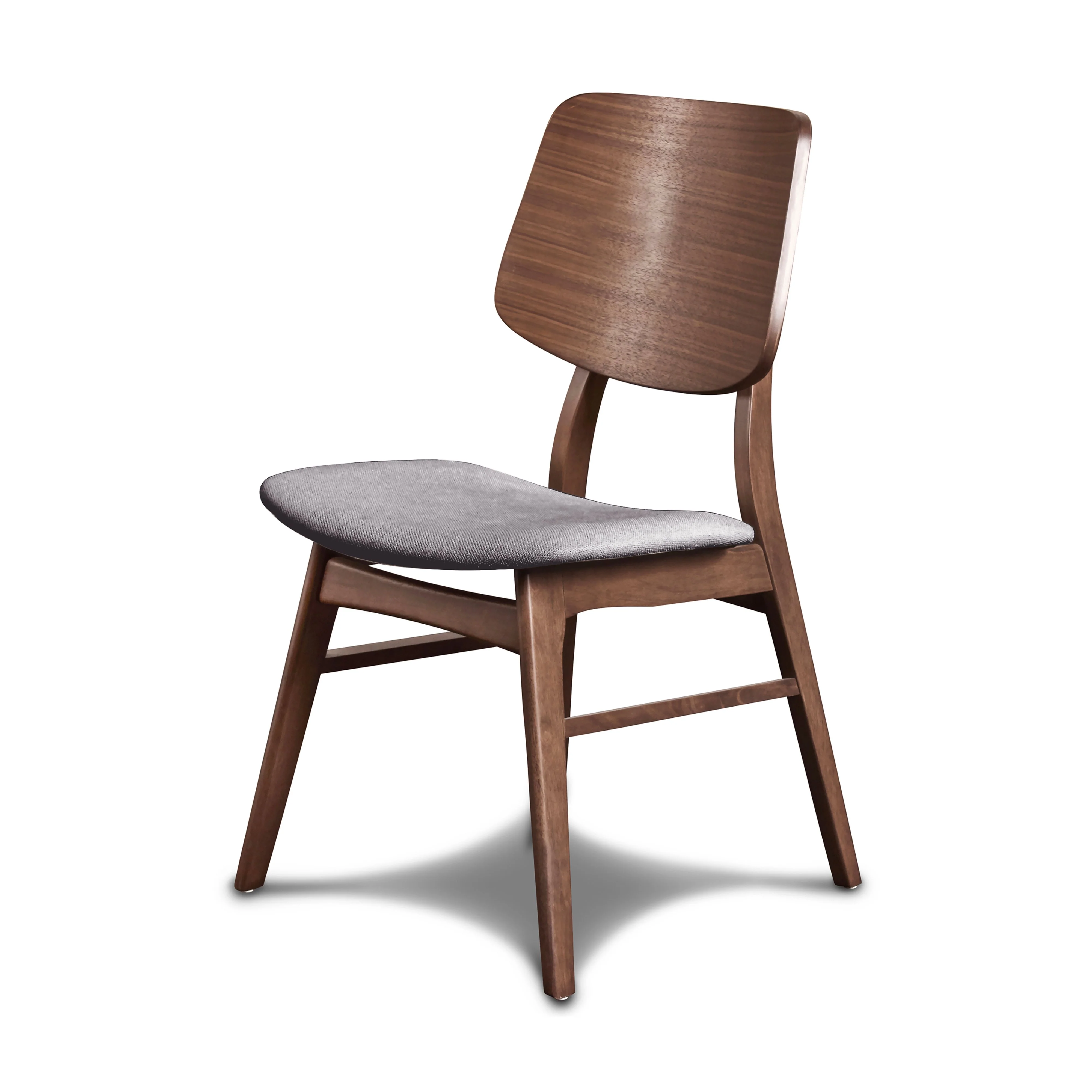 Oscar Chair With Dk Gray Cushion-Walnut - Image 2