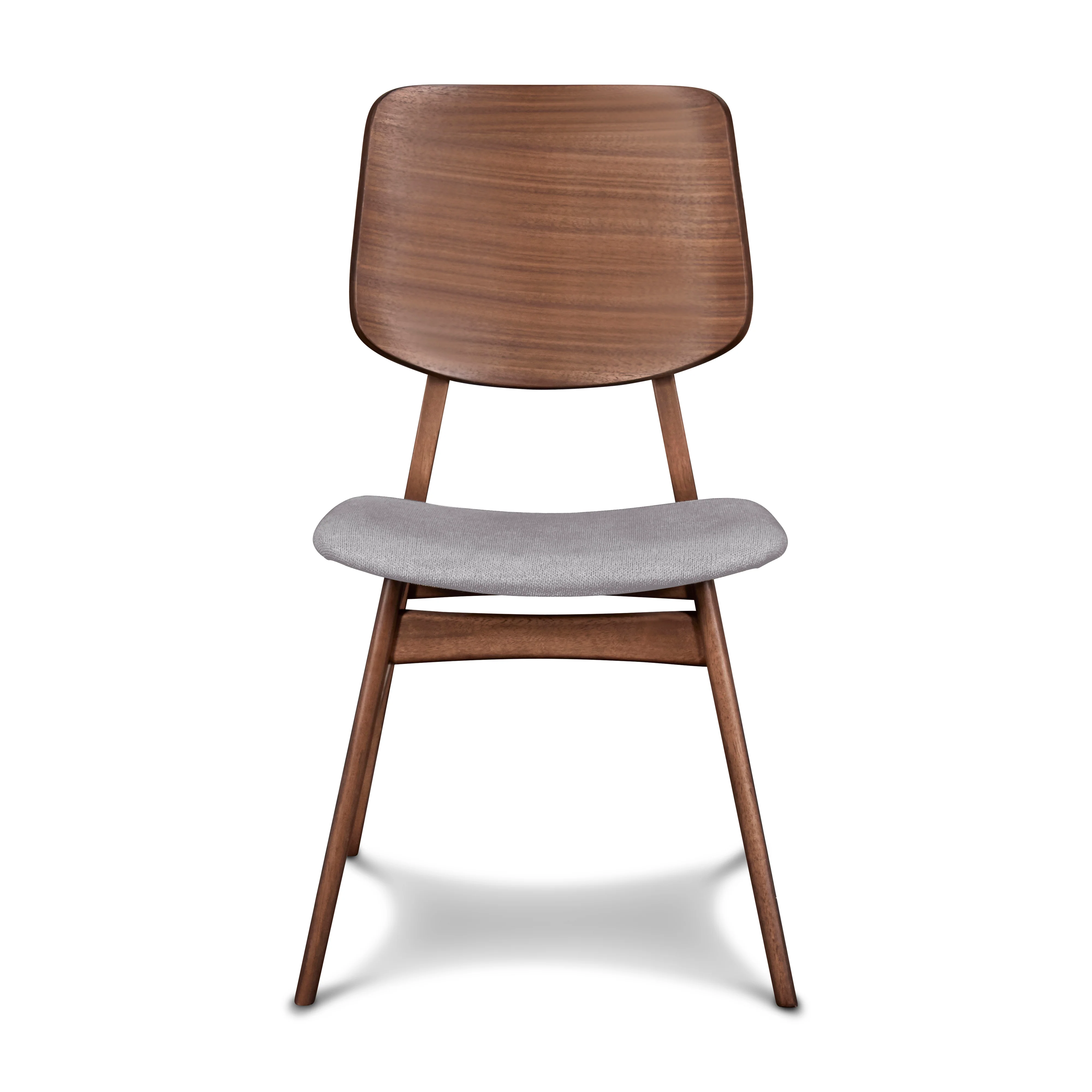 Oscar Chair With Dk Gray Cushion-Walnut - Image 3