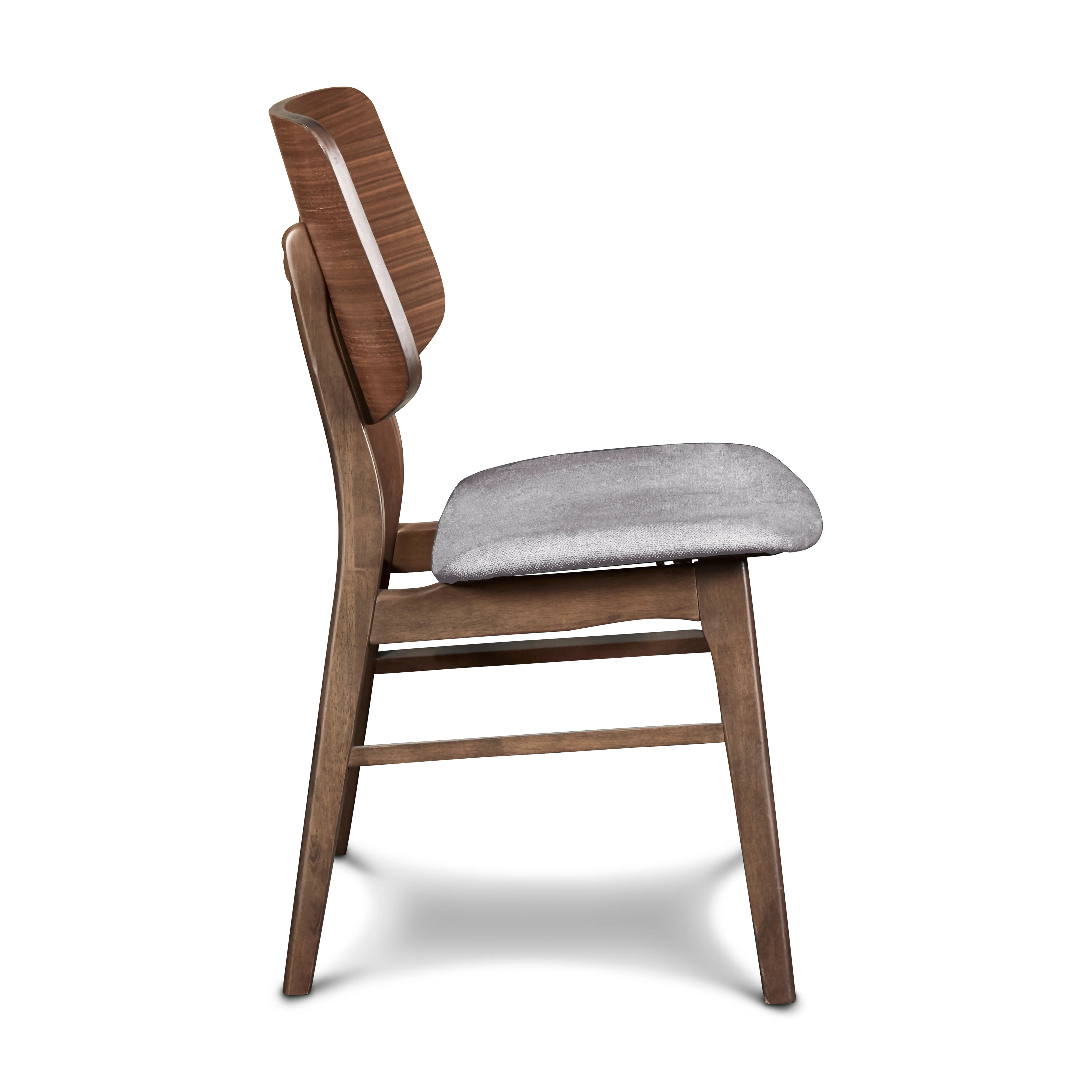 Oscar Chair With Dk Gray Cushion-Walnut - Image 4