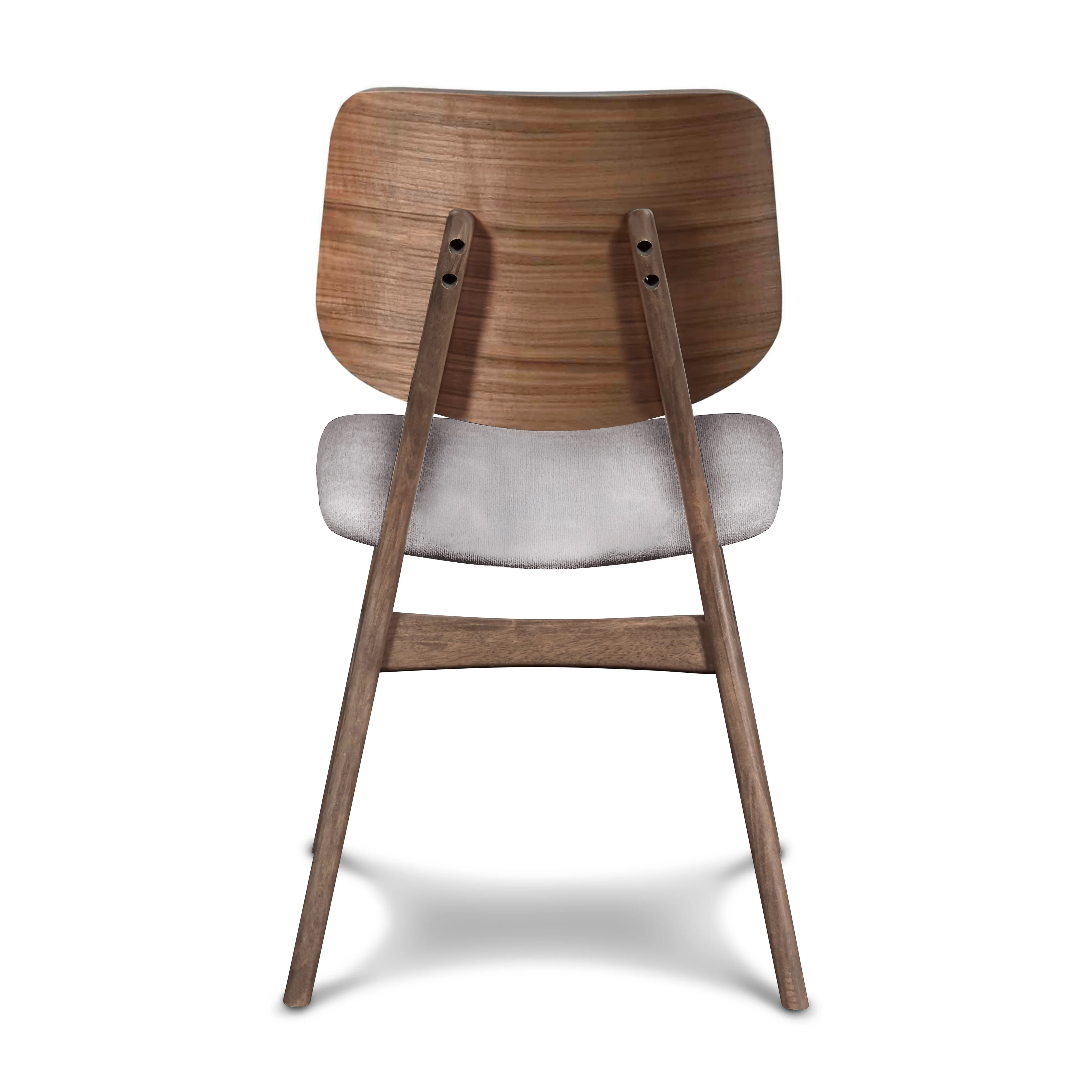 Oscar Chair With Dk Gray Cushion-Walnut - Image 6