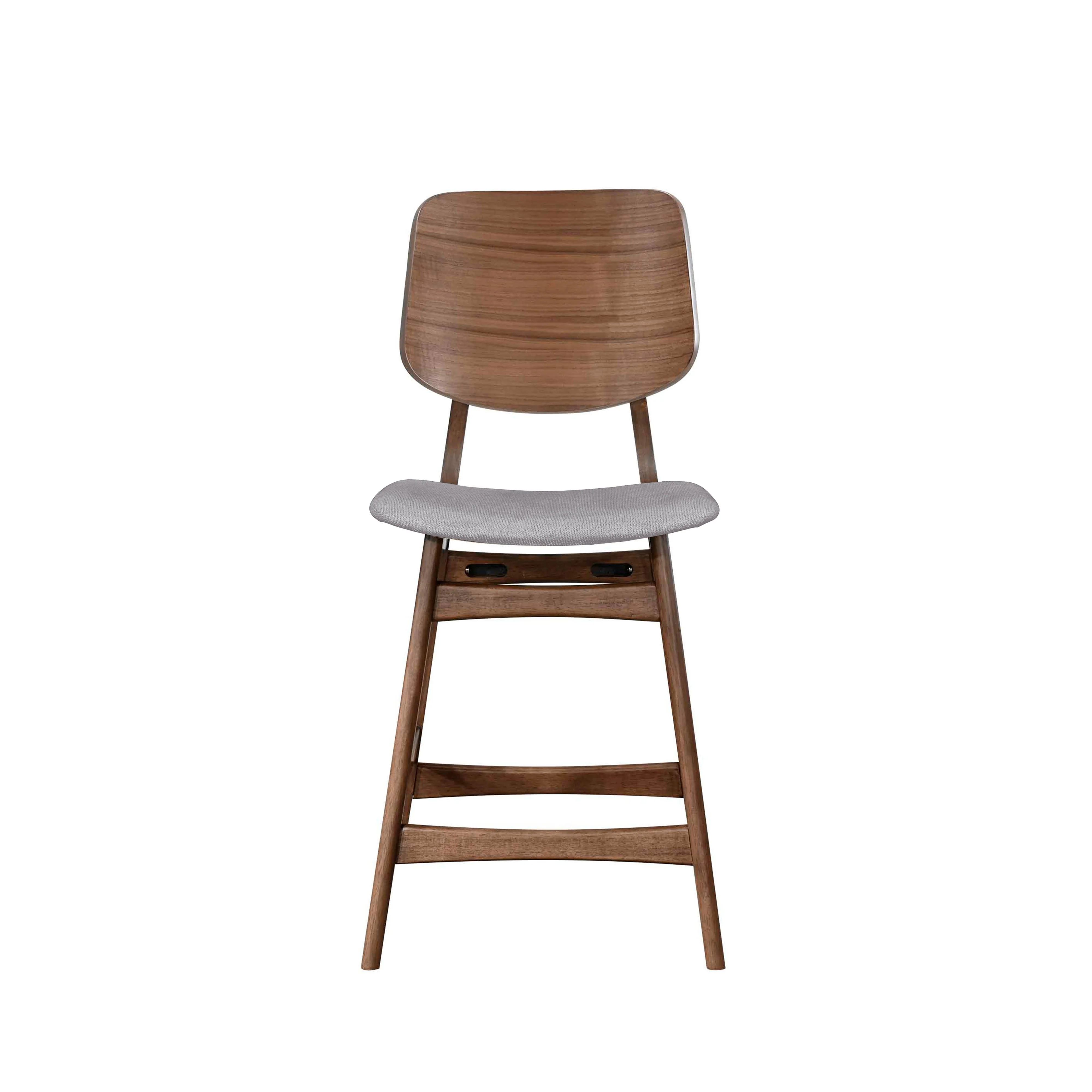 Oscar Counter Chair With Dk Gray Cushion-Walnut - Image 2