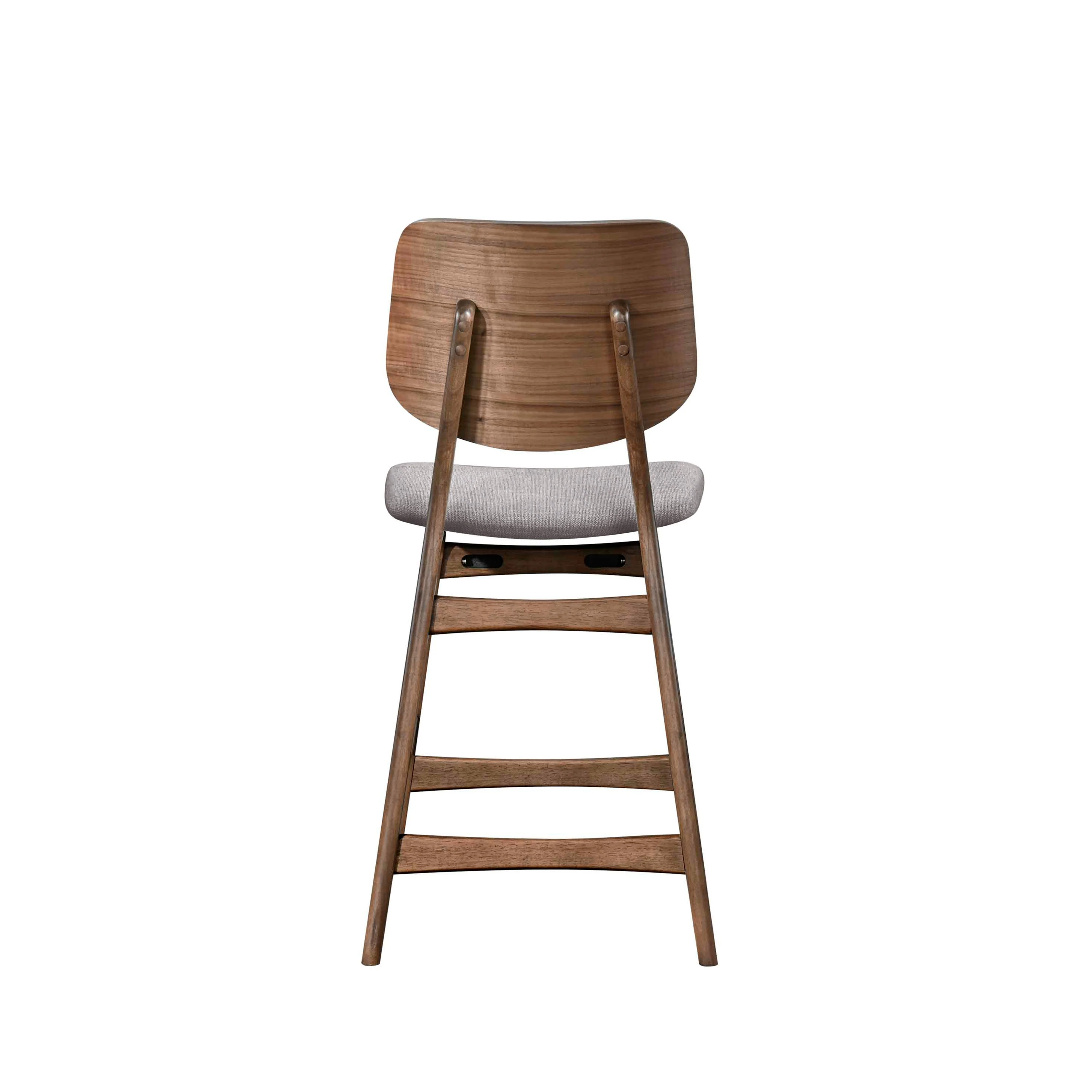Oscar Counter Chair With Dk Gray Cushion-Walnut - Image 4